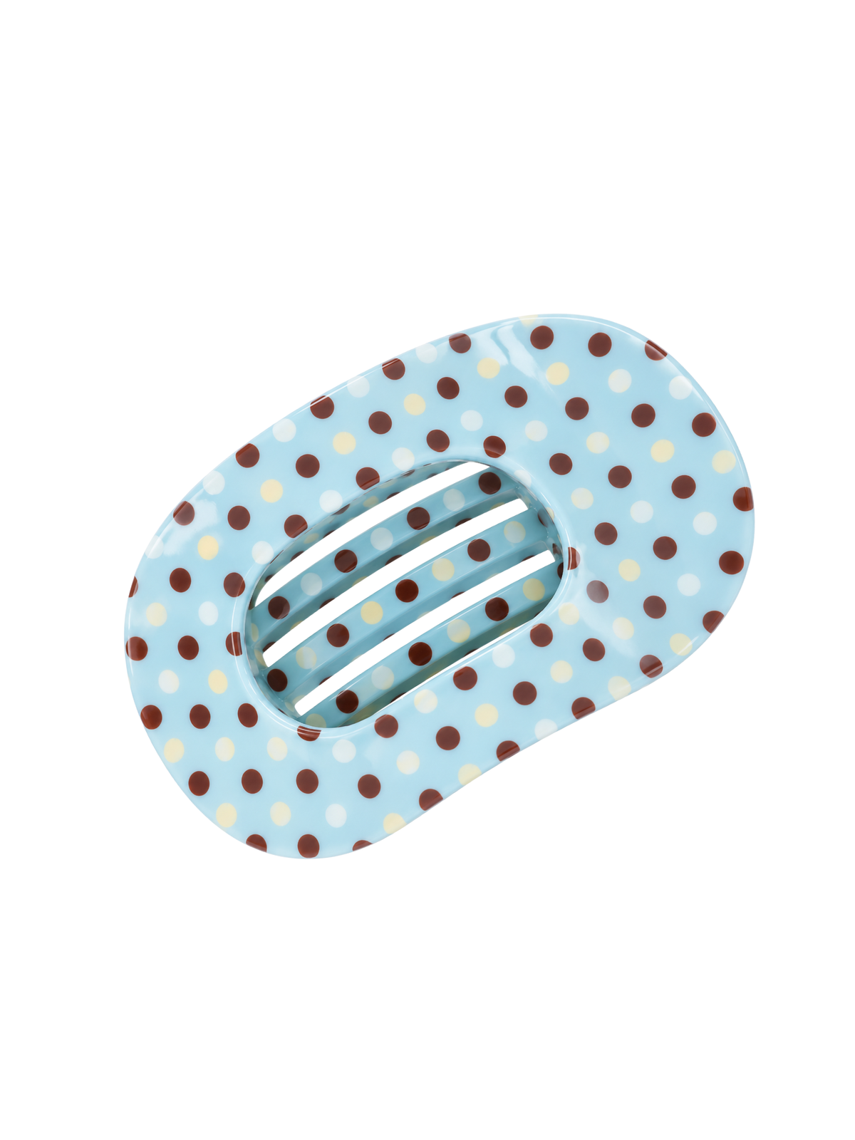 Elizabeth Jumbo Flat Oval Hair Clip-Blue