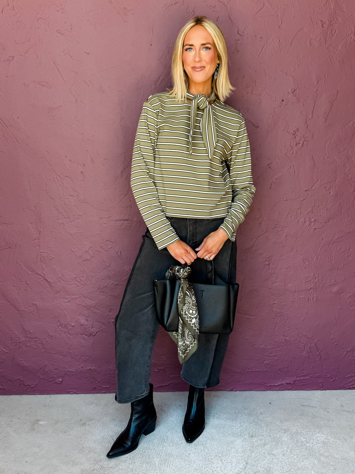 Ellanor Long Sleeve Striped Top