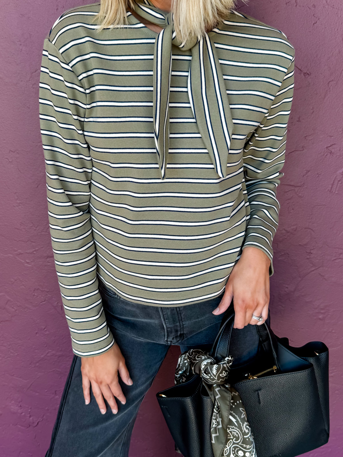 Ellanor Long Sleeve Striped Top