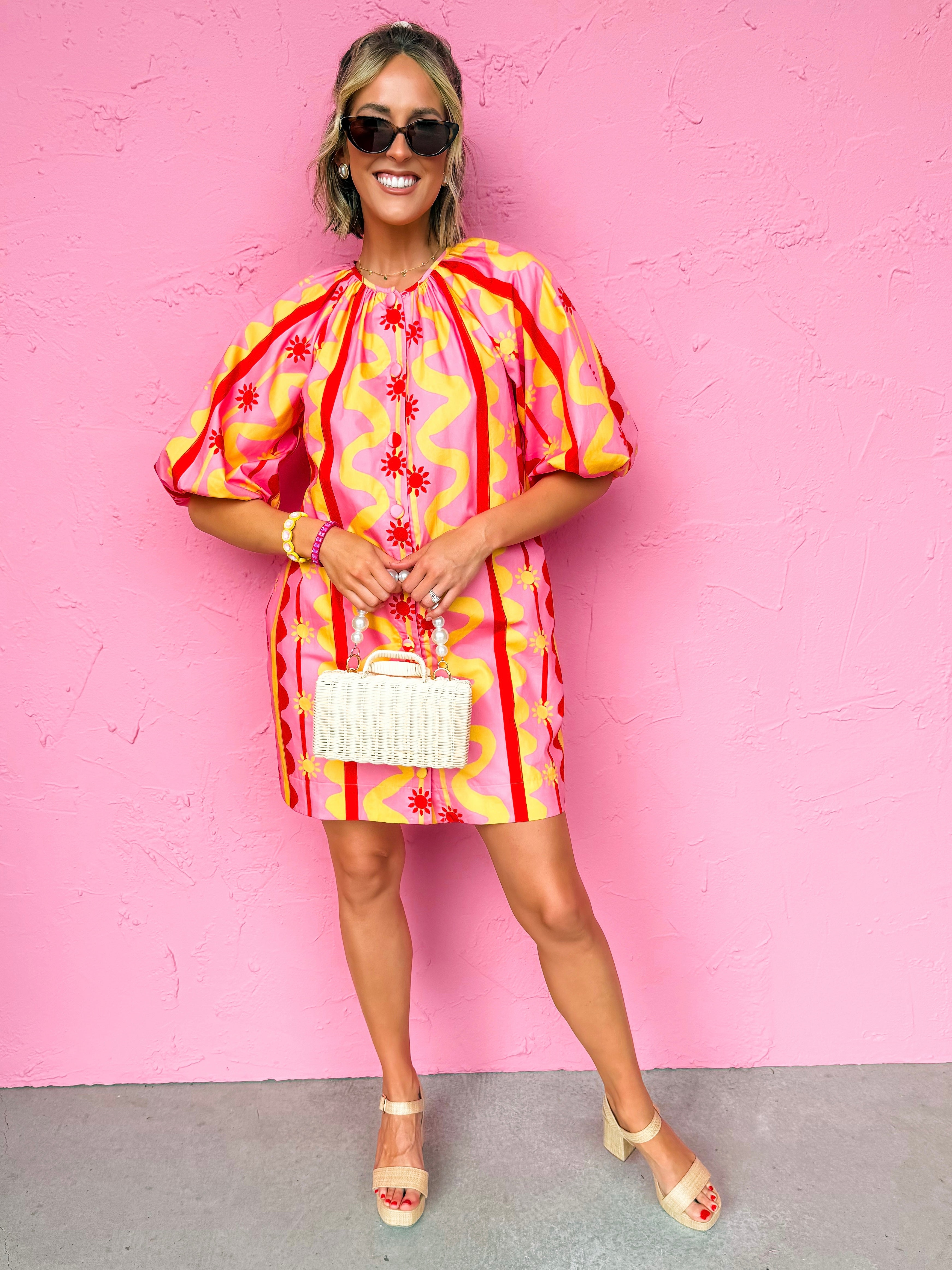 Elliotte Button Down Shift Dress