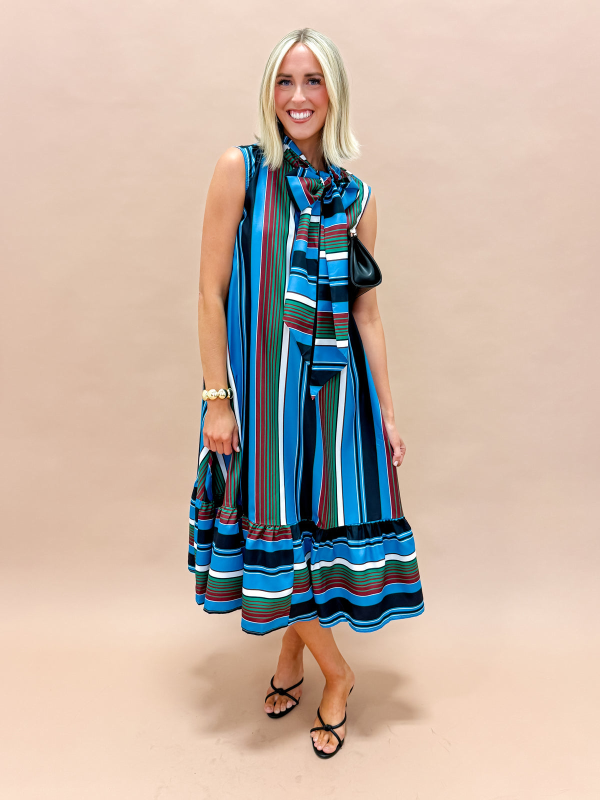 Eloise Mock Neck Sleeveless Midi Dress