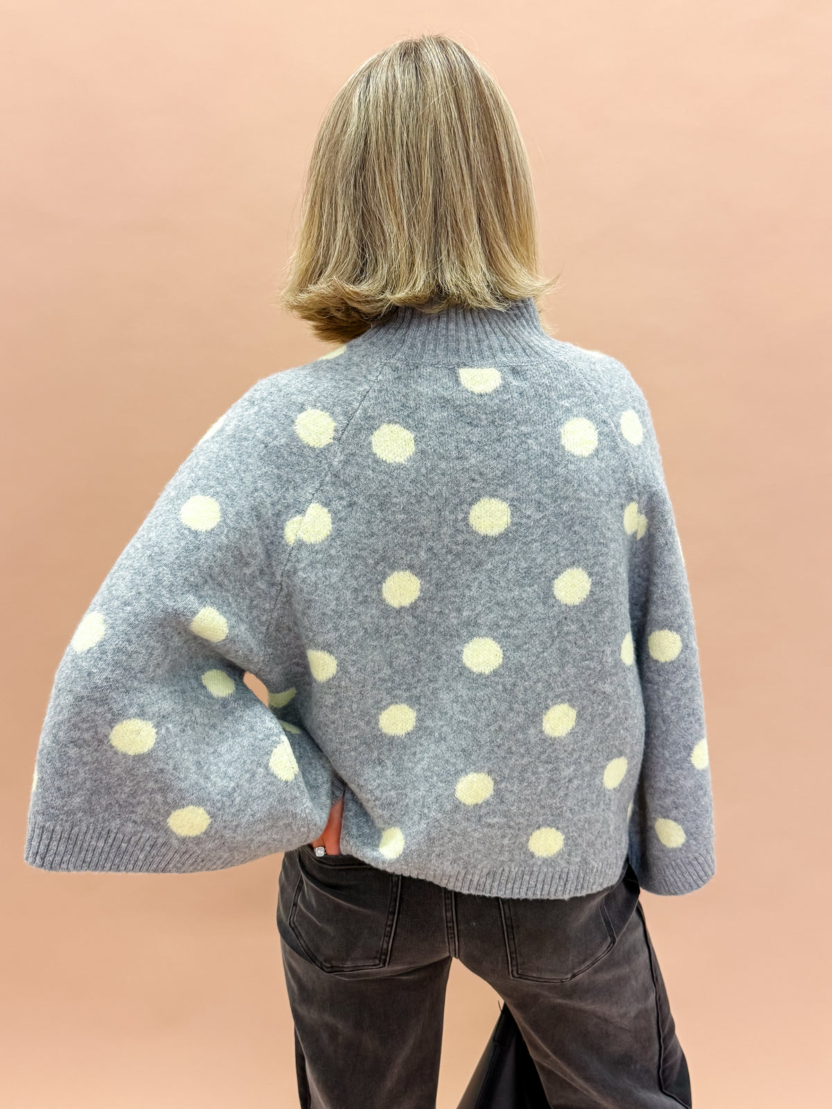 Emerson Dot Raglan Turtleneck Sweater