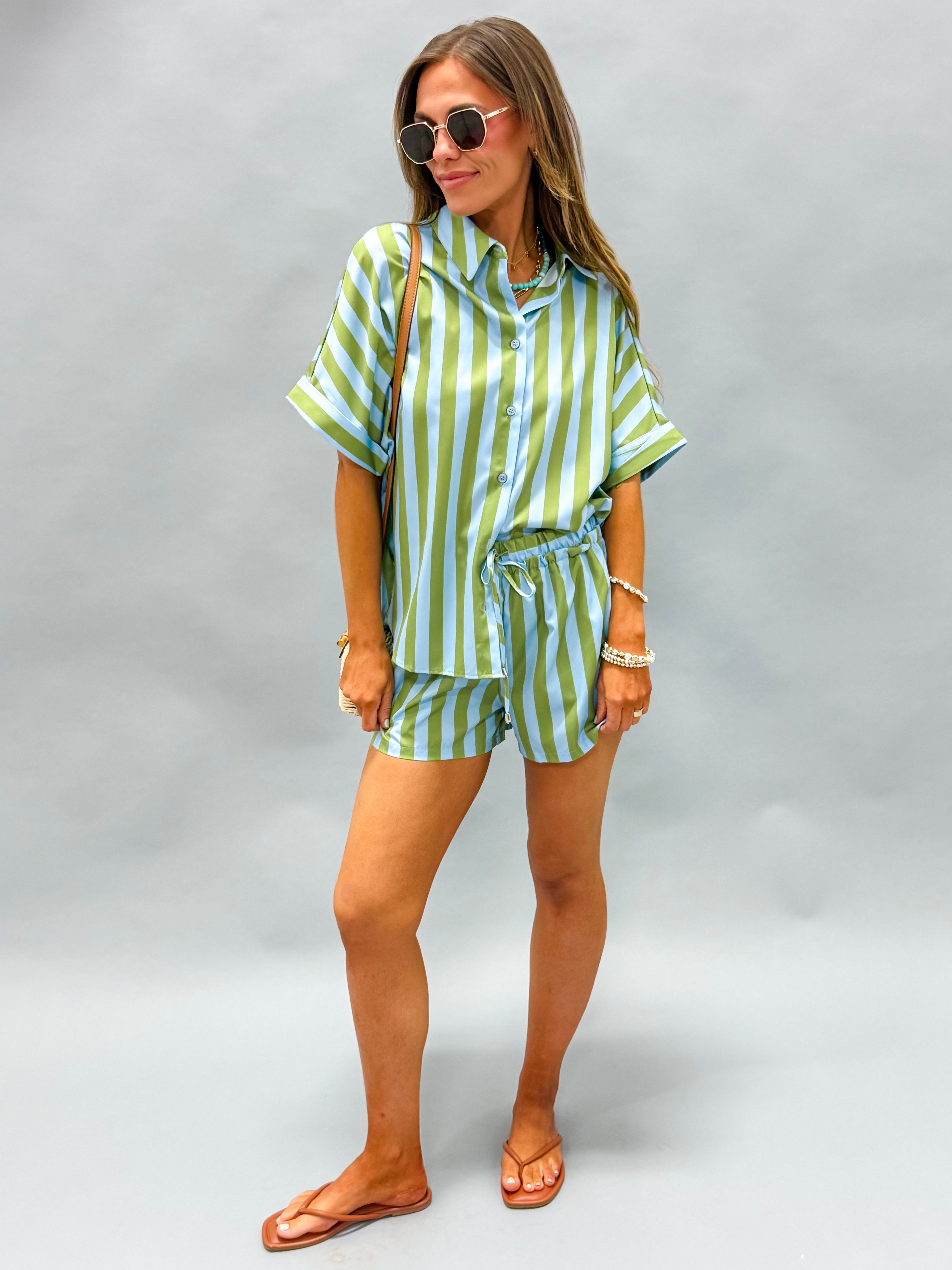 Ever Striped Top and Shorts Set