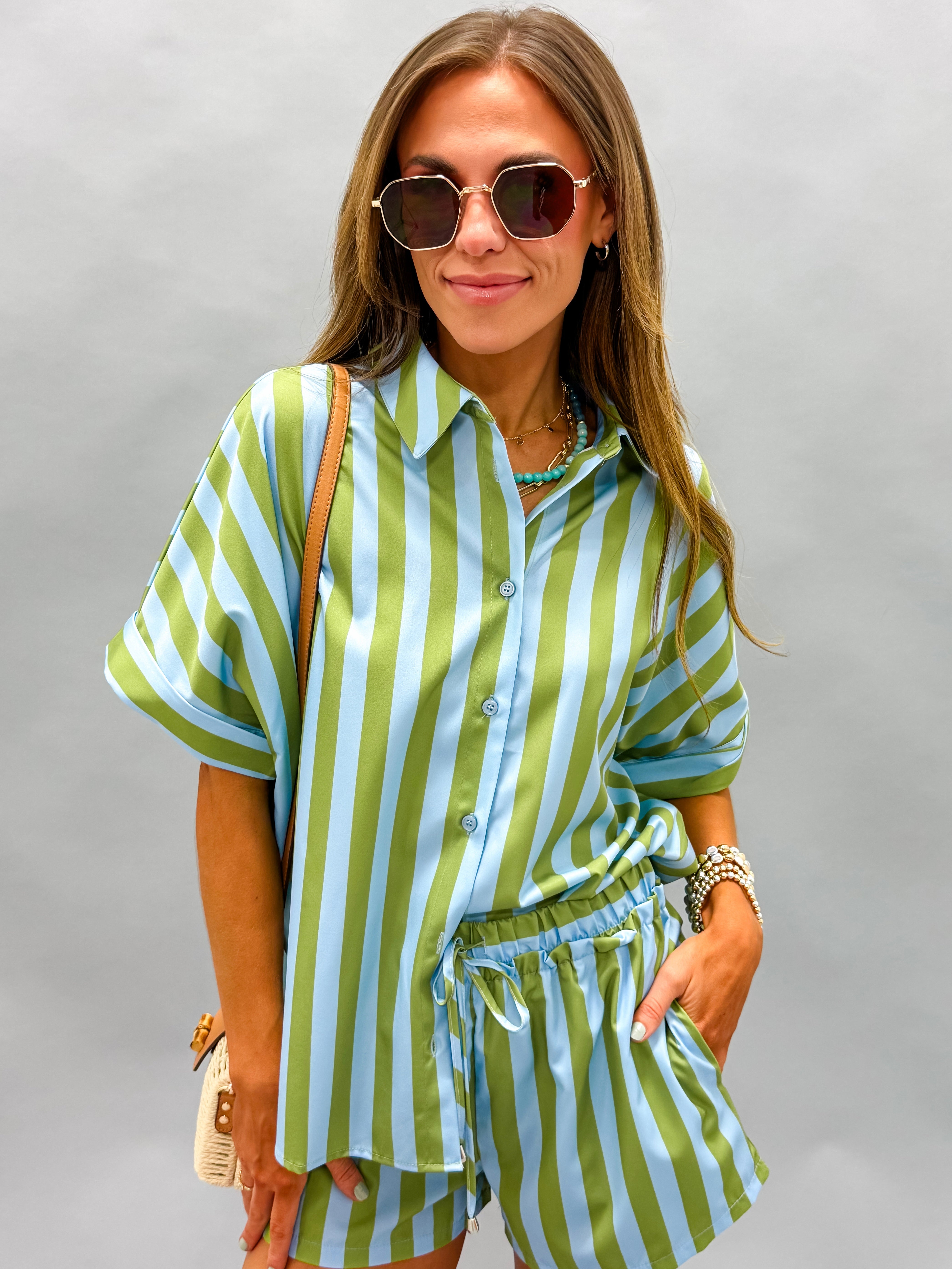 Ever Striped Top and Shorts Set