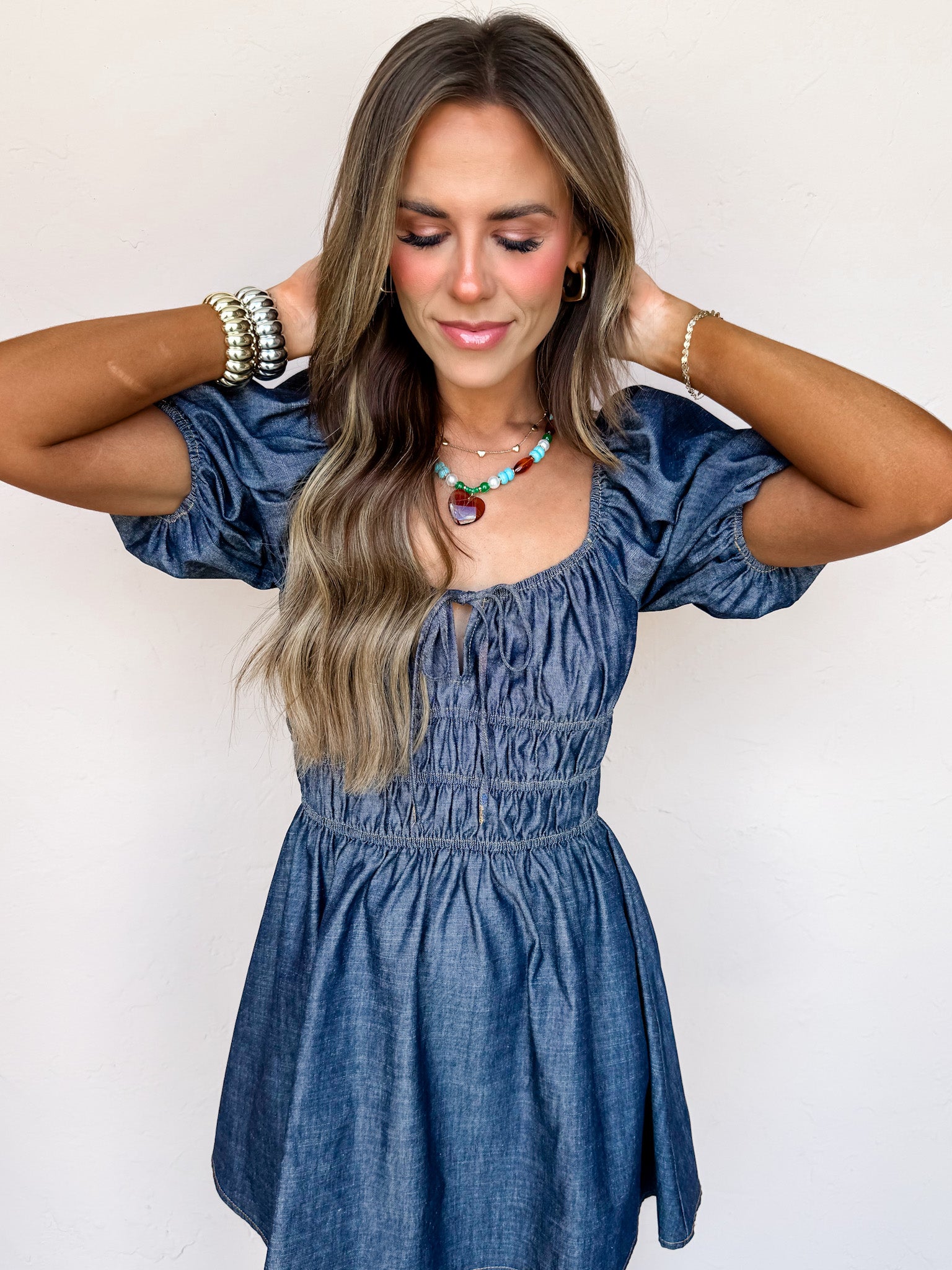 Feels Just Right Chambray Mini Dress