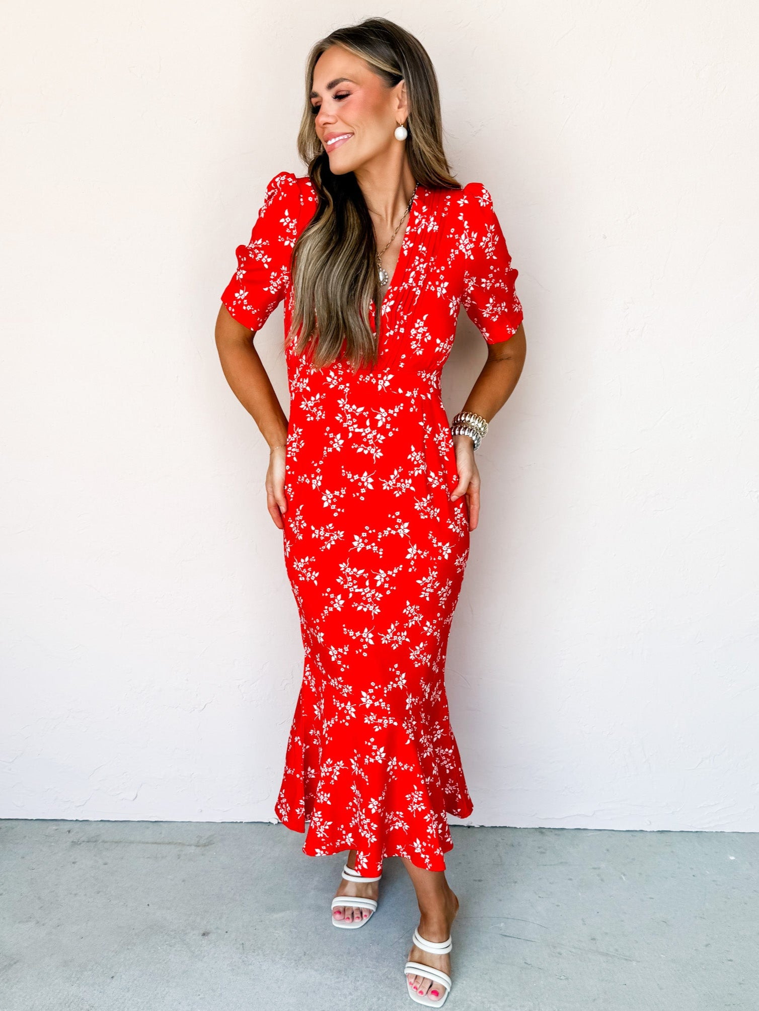 Finding Peace Floral Puff Sleeve Dress