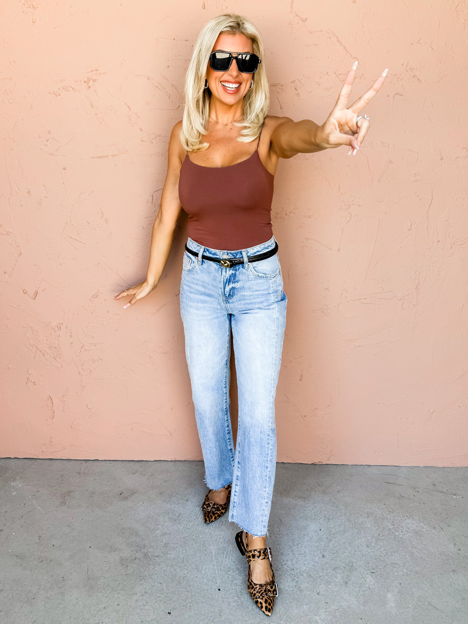 Firm Foundation Basic Cami Top-Chocolate