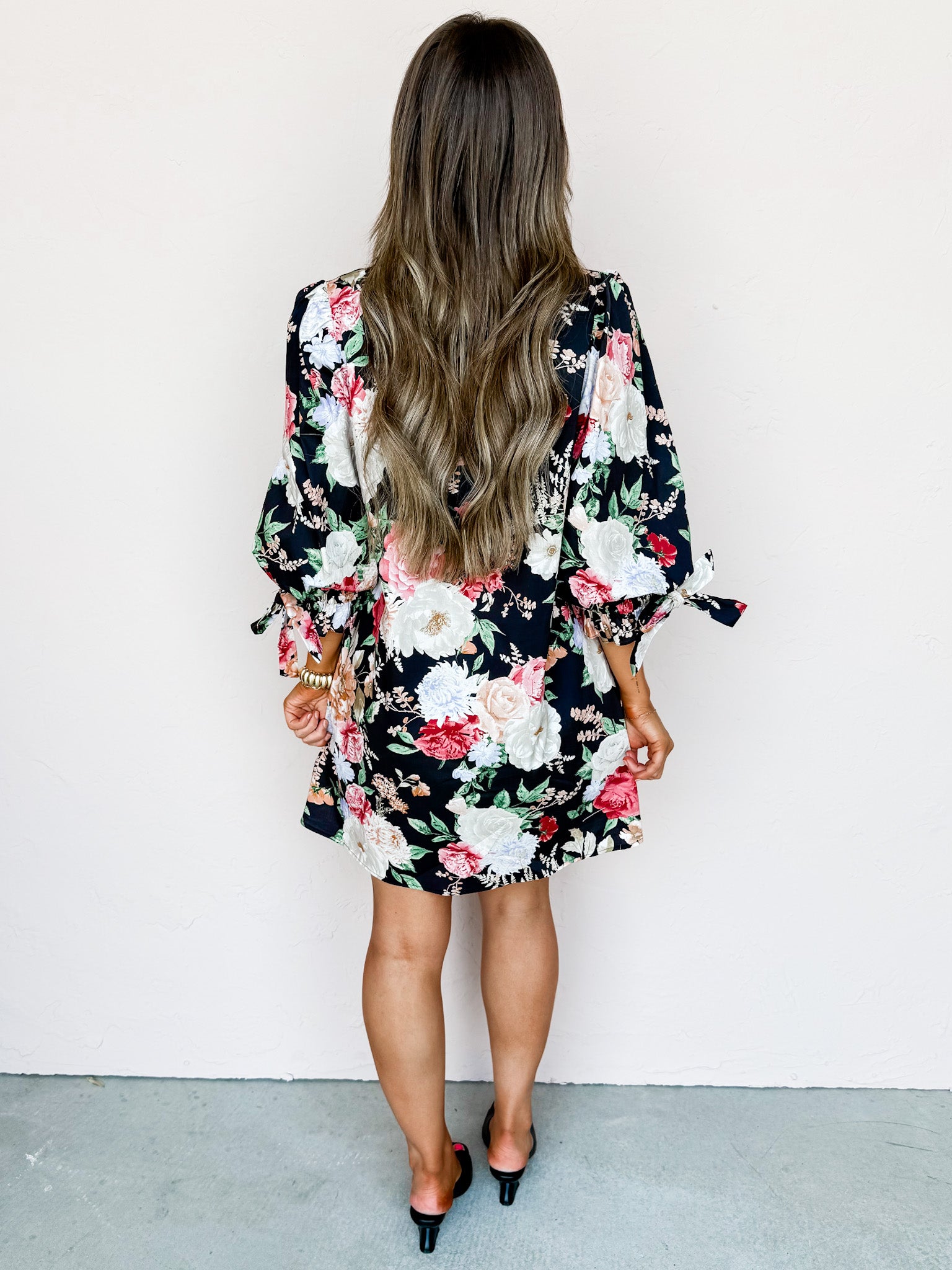 Floral Dreams V Neck Mini Dress