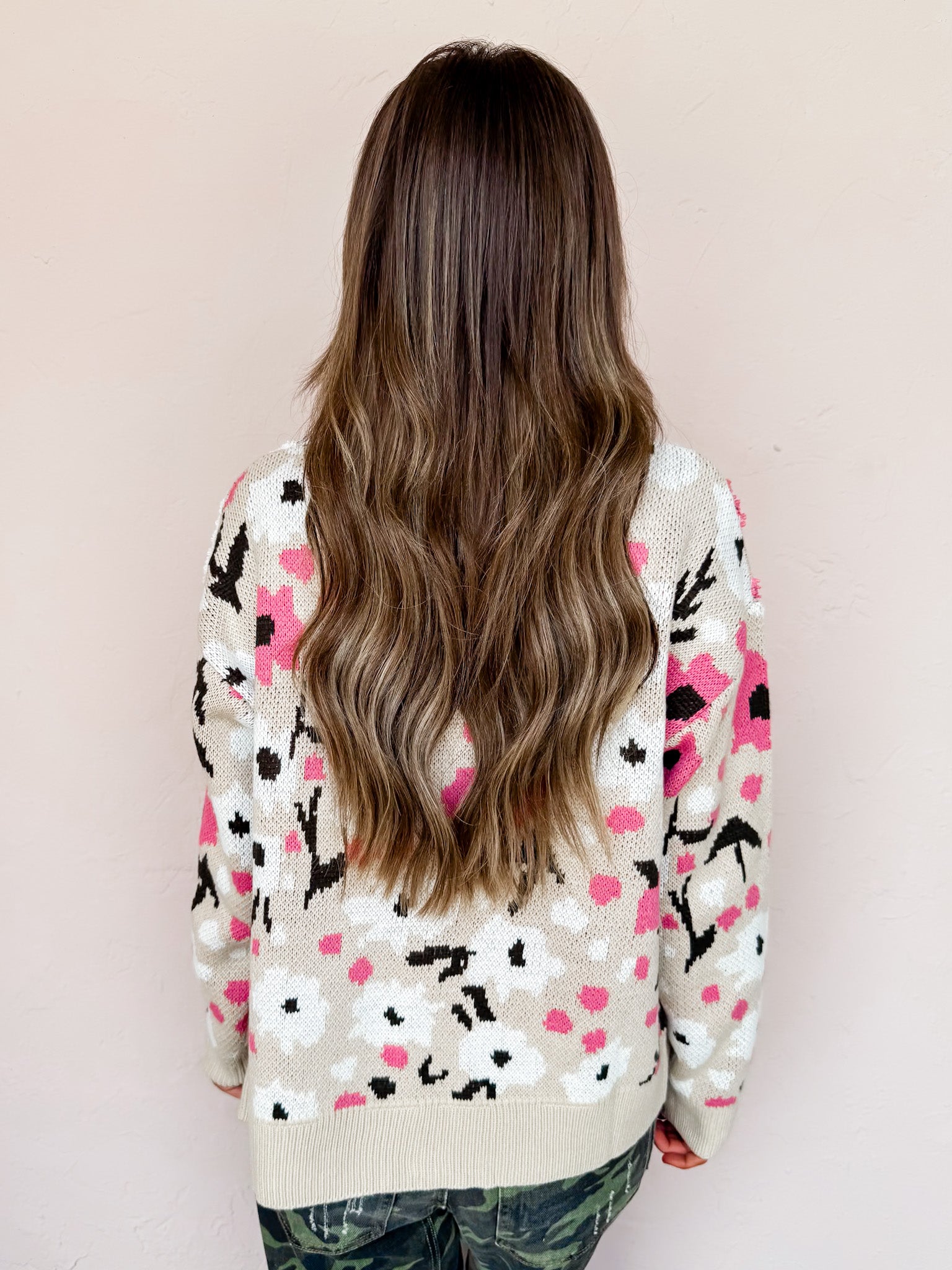 Flower Path Floral Button Front Cardigan