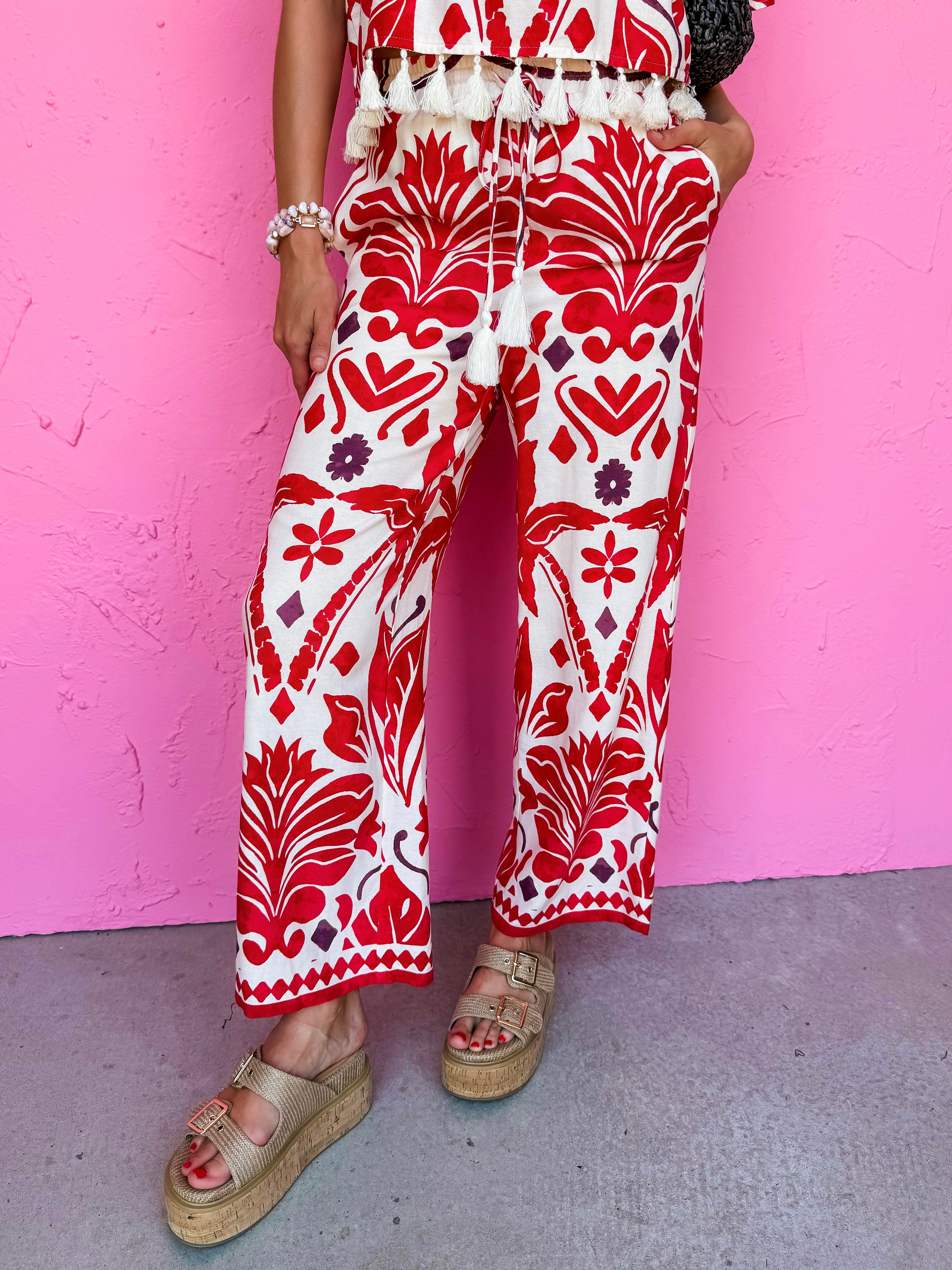 Gale Drawstring Wide Leg Pants