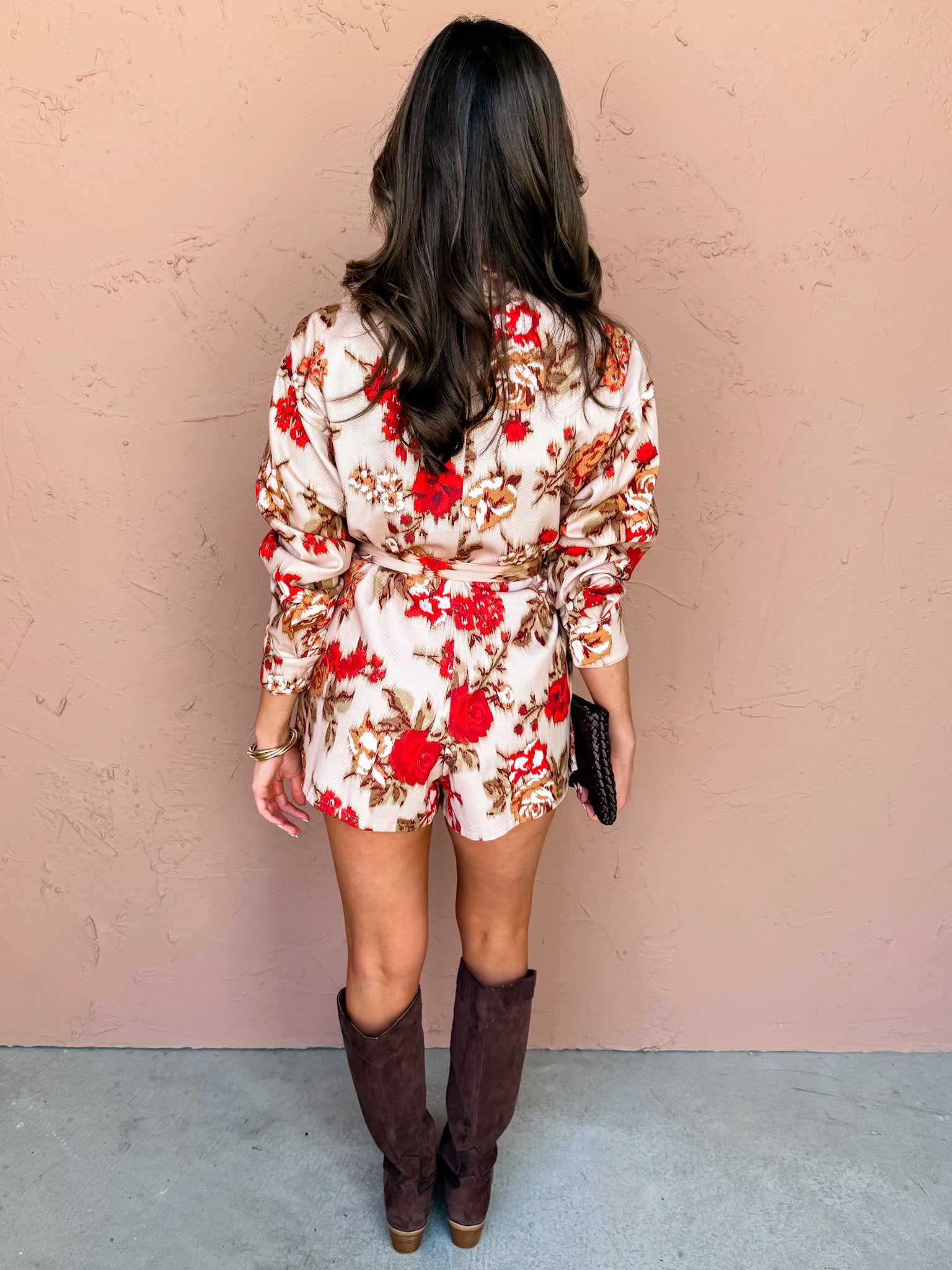 Garden Harvest Floral Tie Waist Romper