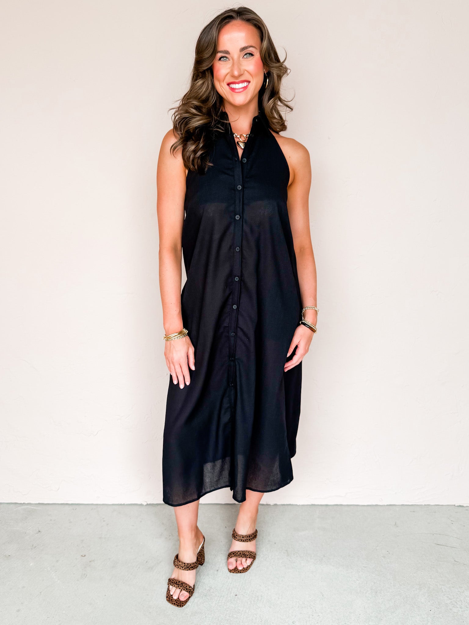 Gonna Go Far Halter Neck Dress