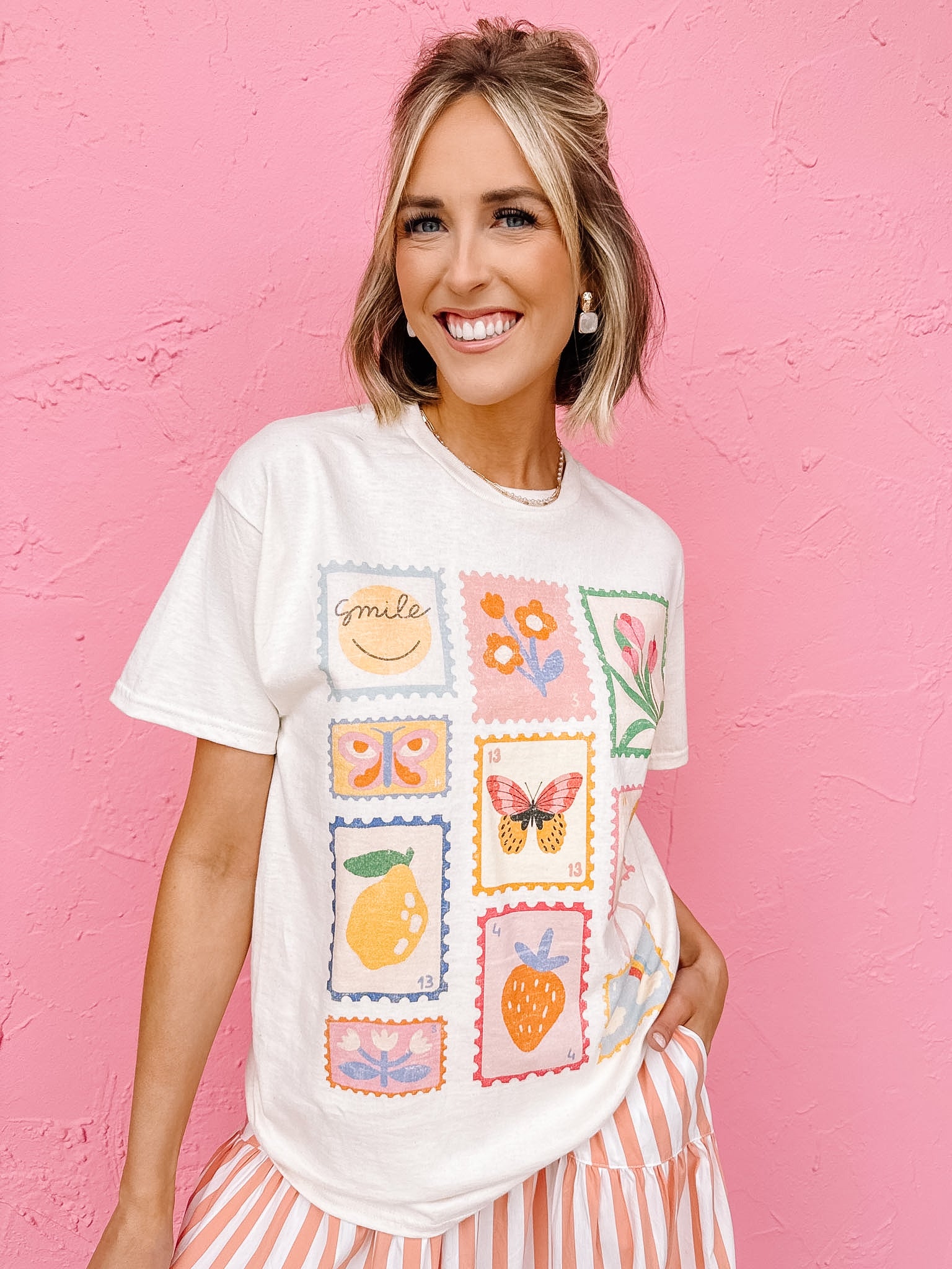 Good Vibes Stamps Graphic Tee