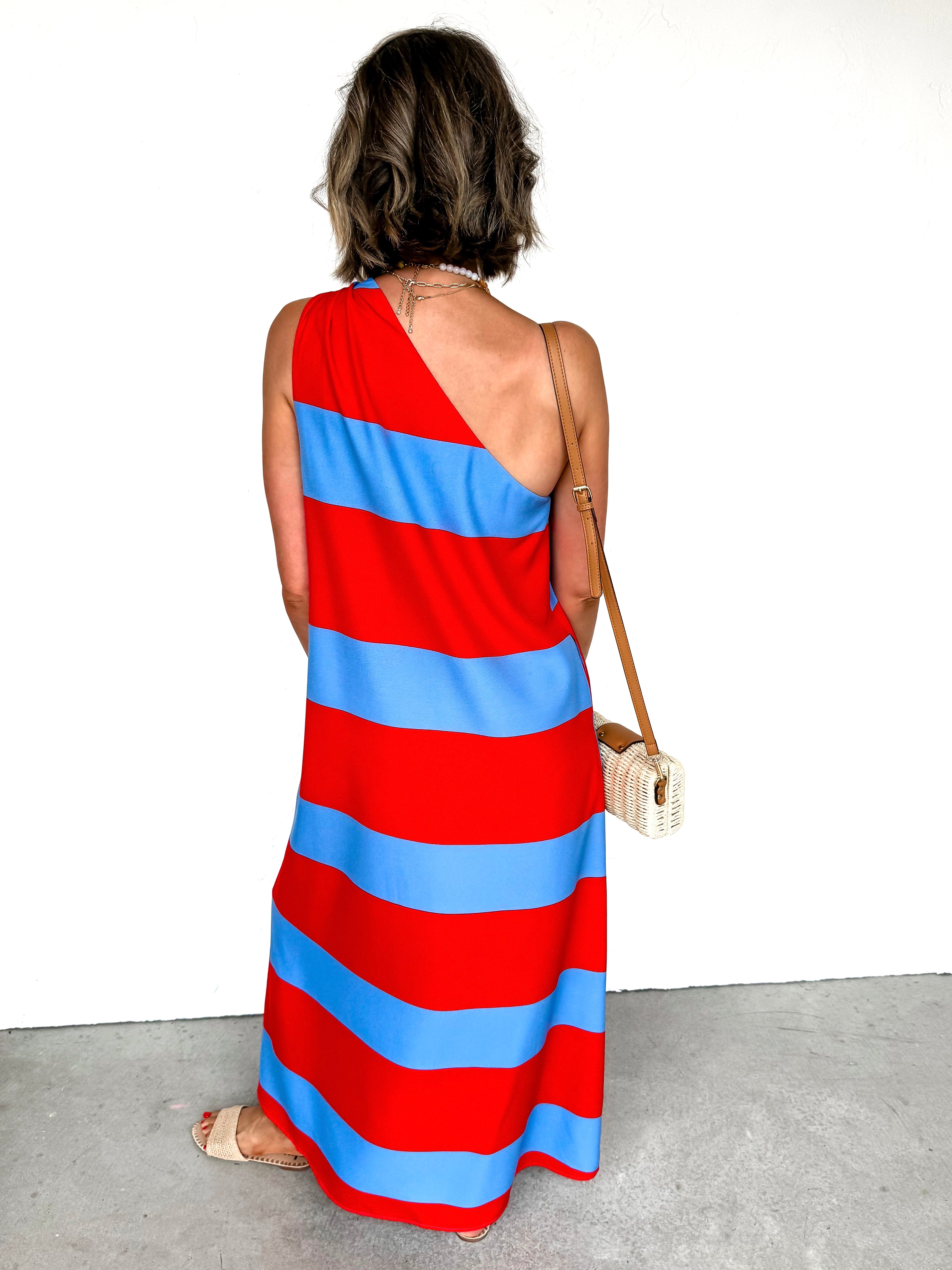 Gracie Rae One Shoulder Maxi Dress