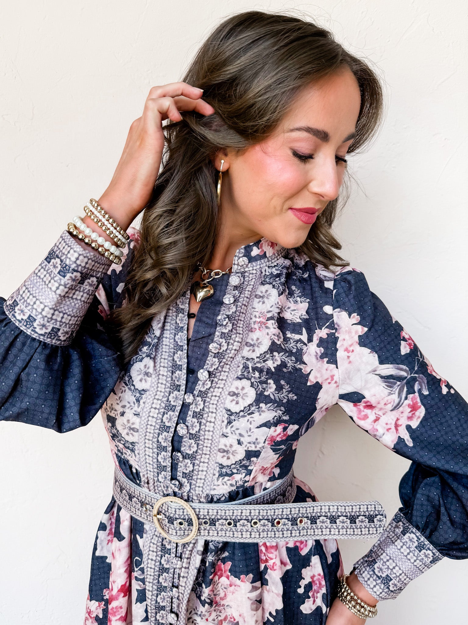 Grand Entrance Floral Long Sleeve Dress