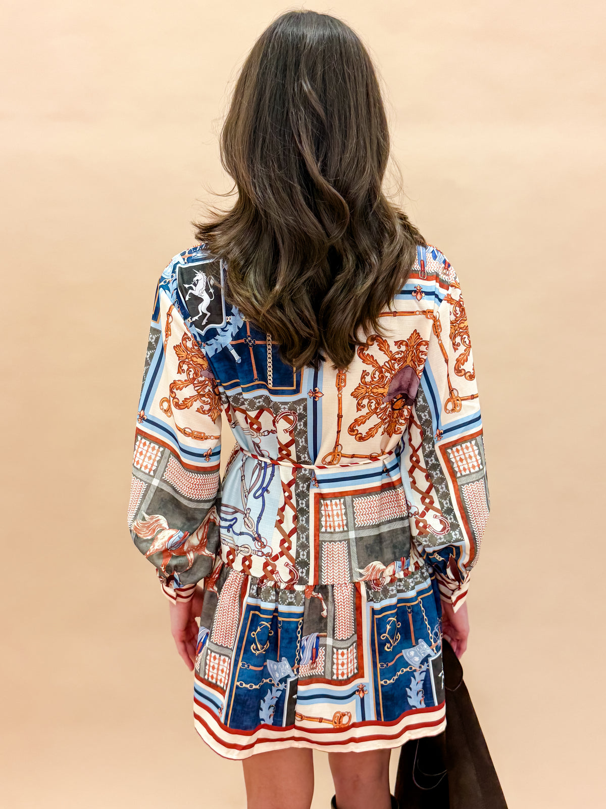 Graylee Patchwork Print Mini Dress
