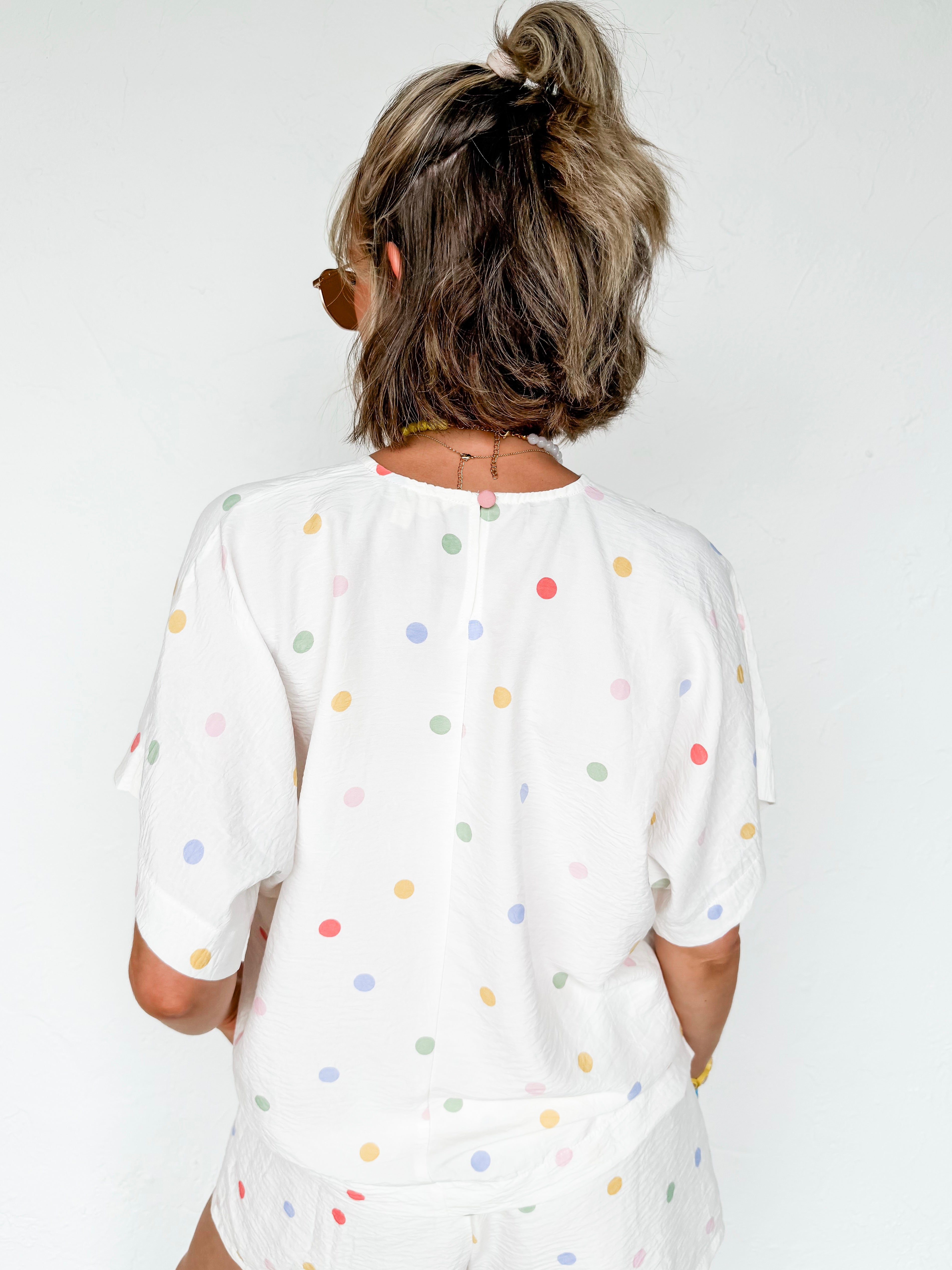 Gretchen Multi Color Dot Short Set
