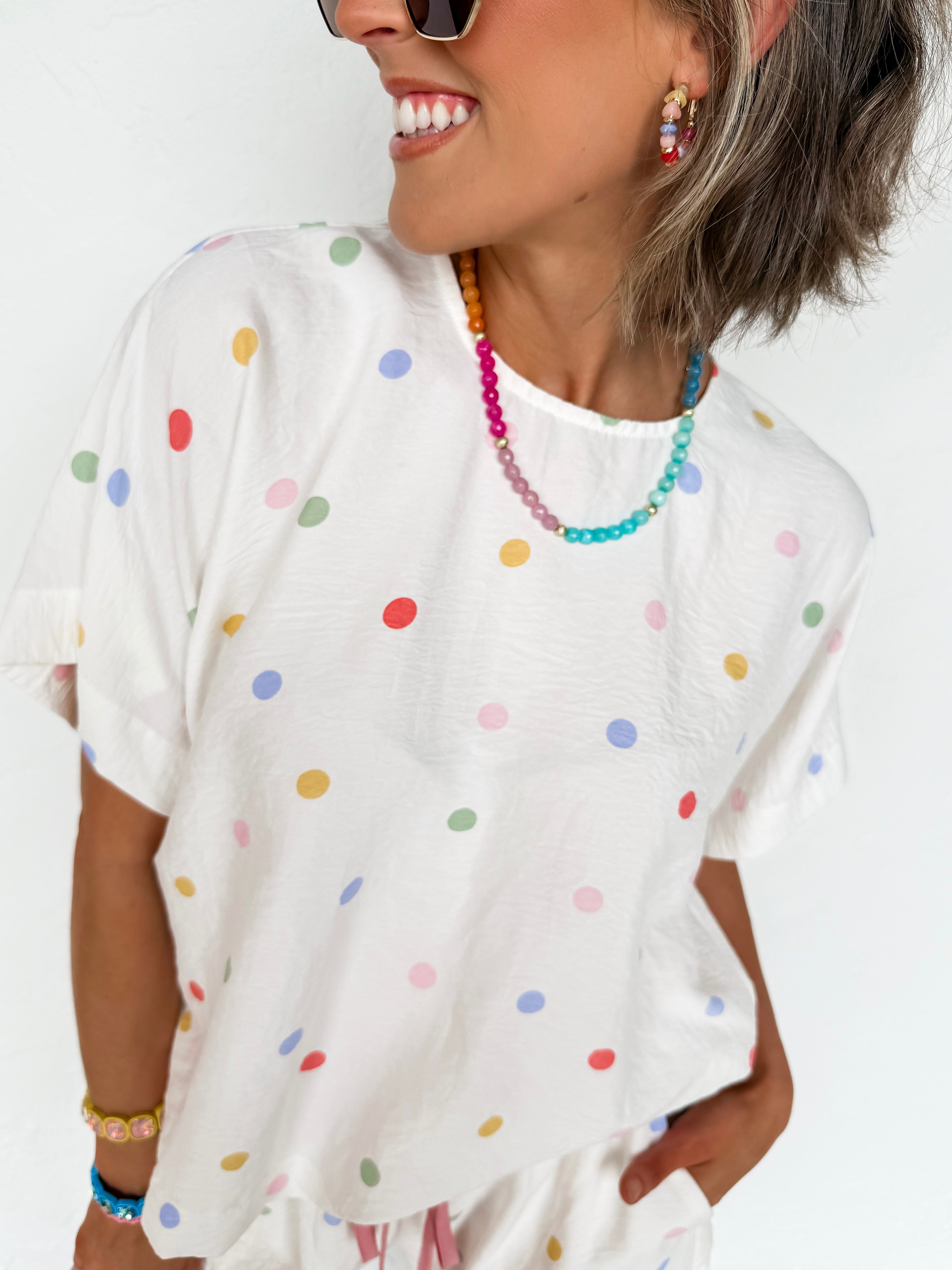 Gretchen Multi Color Dot Short Set