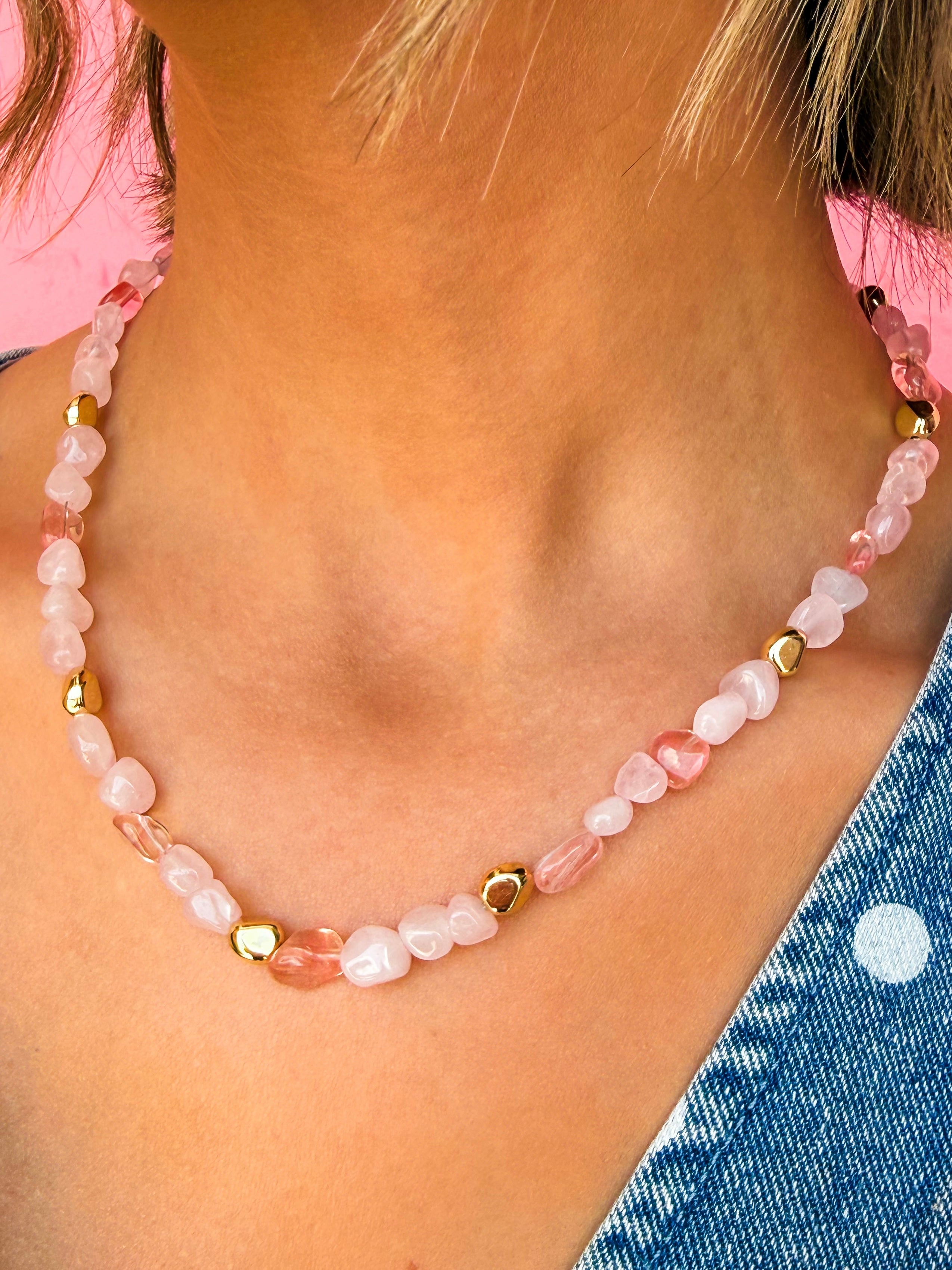 Gwen Gold and Bead Necklace