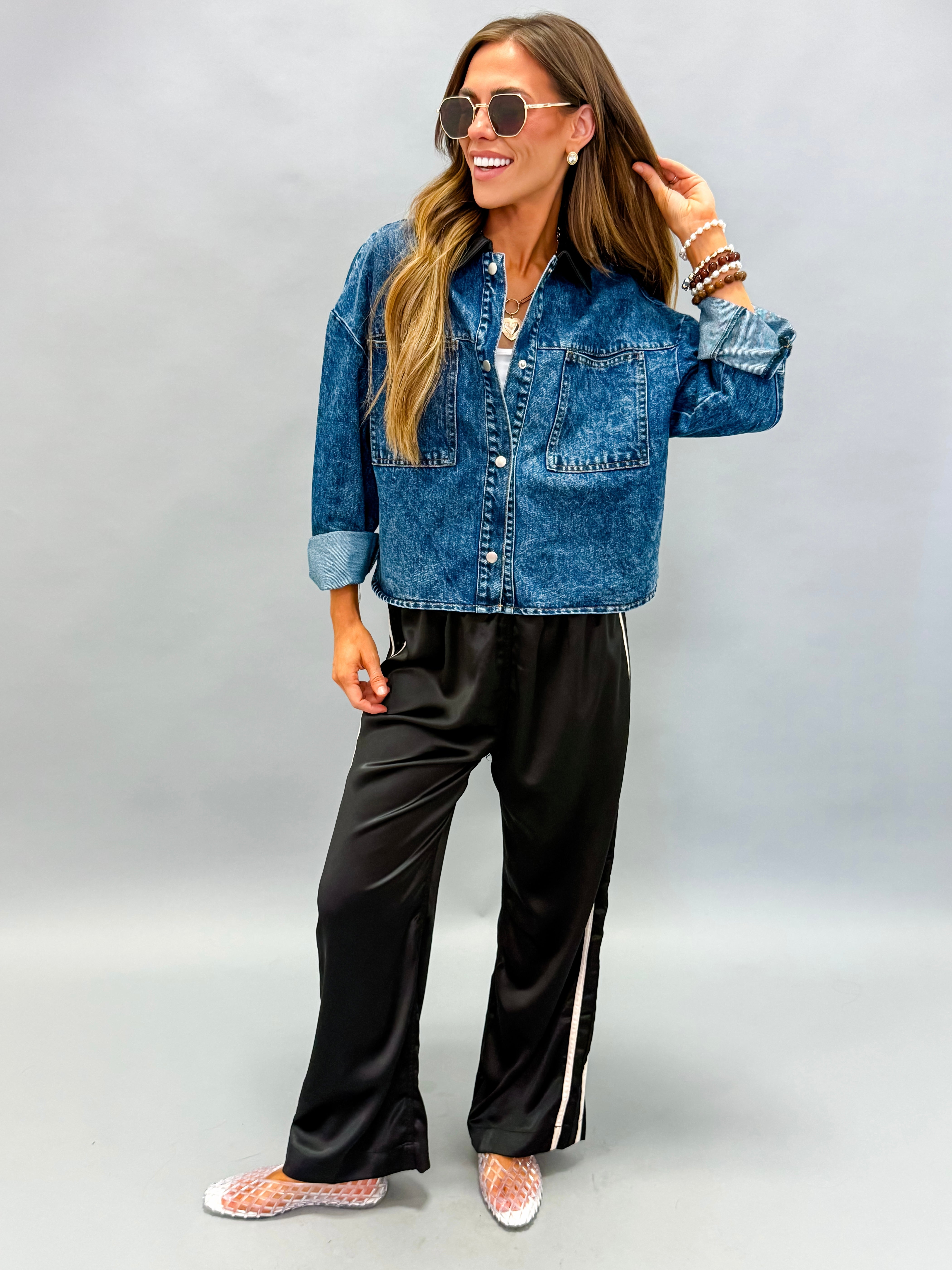 Haley Contrast Denim Jacket