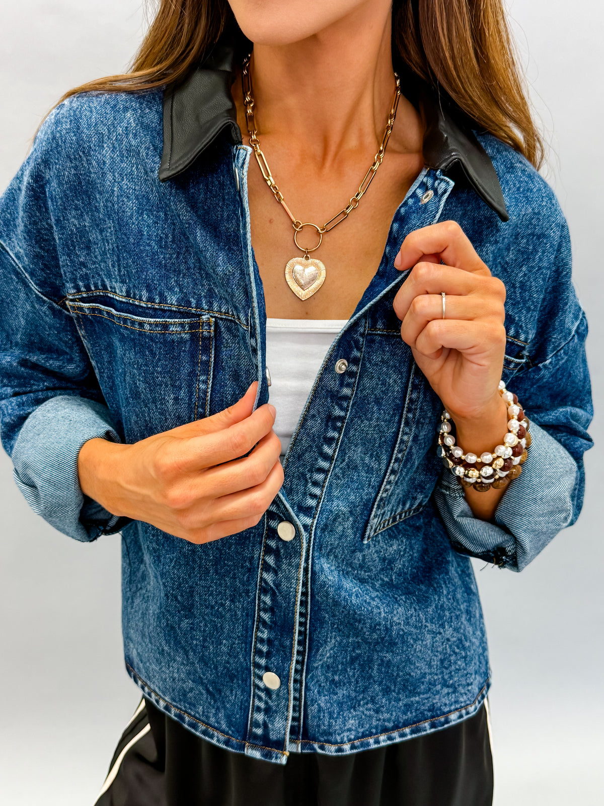 Haley Contrast Denim Jacket