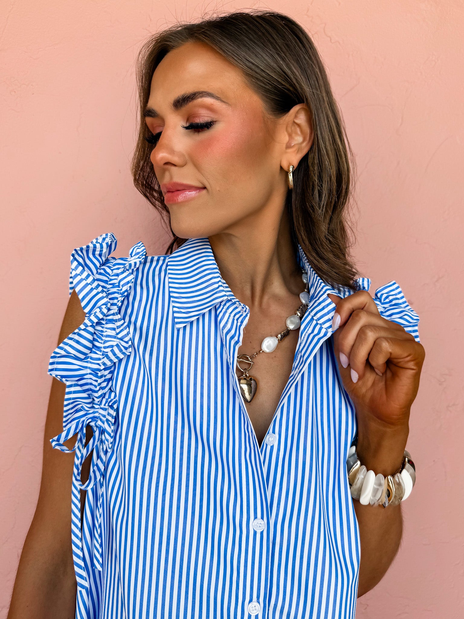 Hampton Flounce Striped Mini Dress