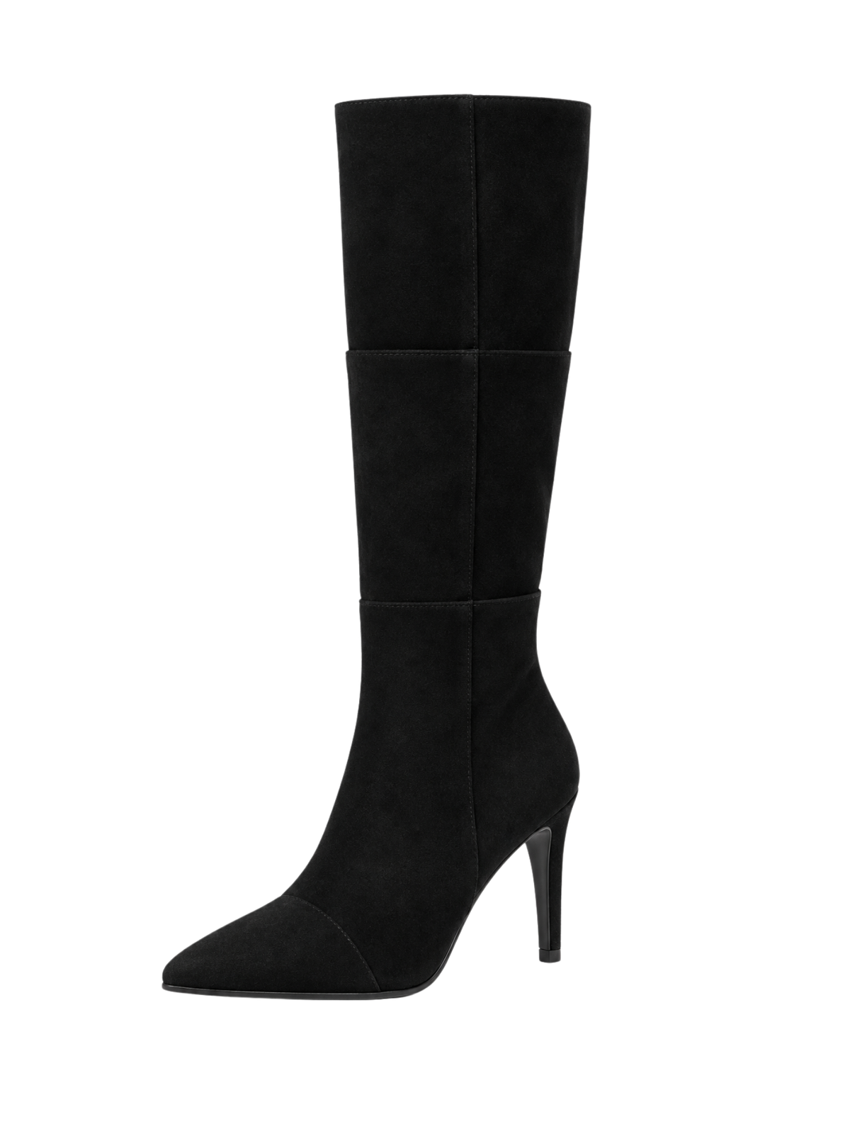 Hanna Suede Knee High Boot-Black