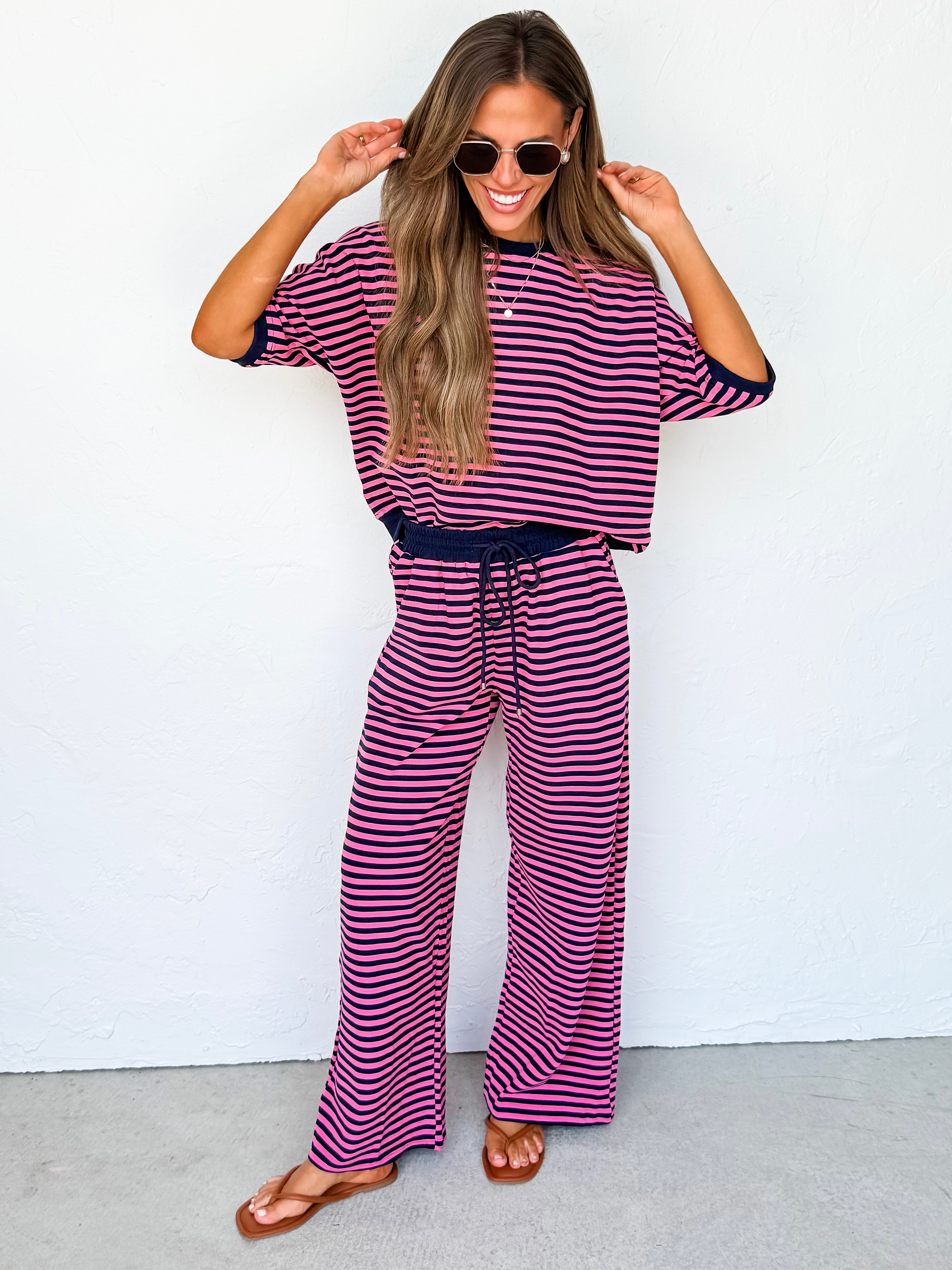 Harley Dolman Sleeve Top & Wide Leg Pant Set
