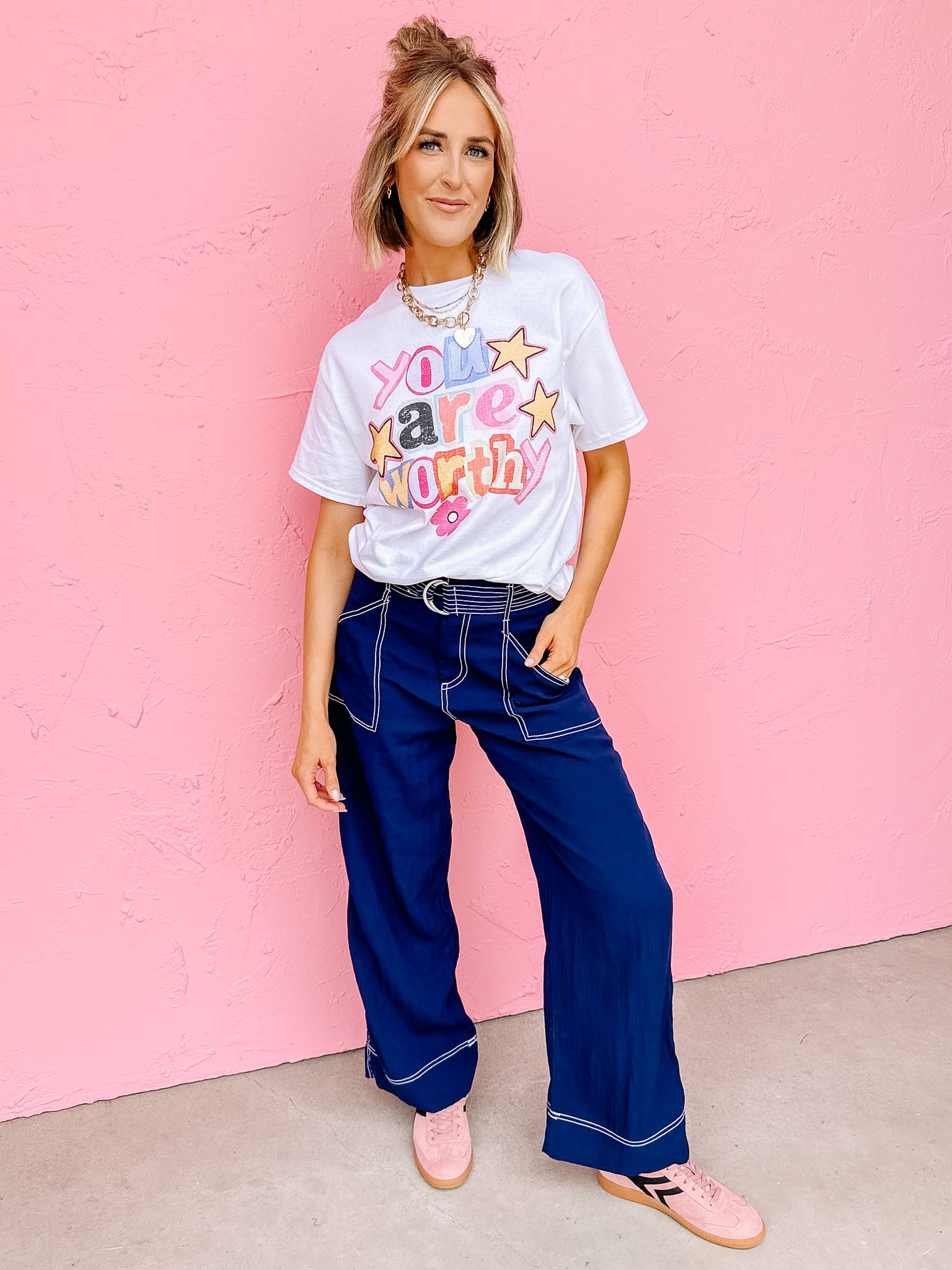 Hensley Belted Wide Leg Pants