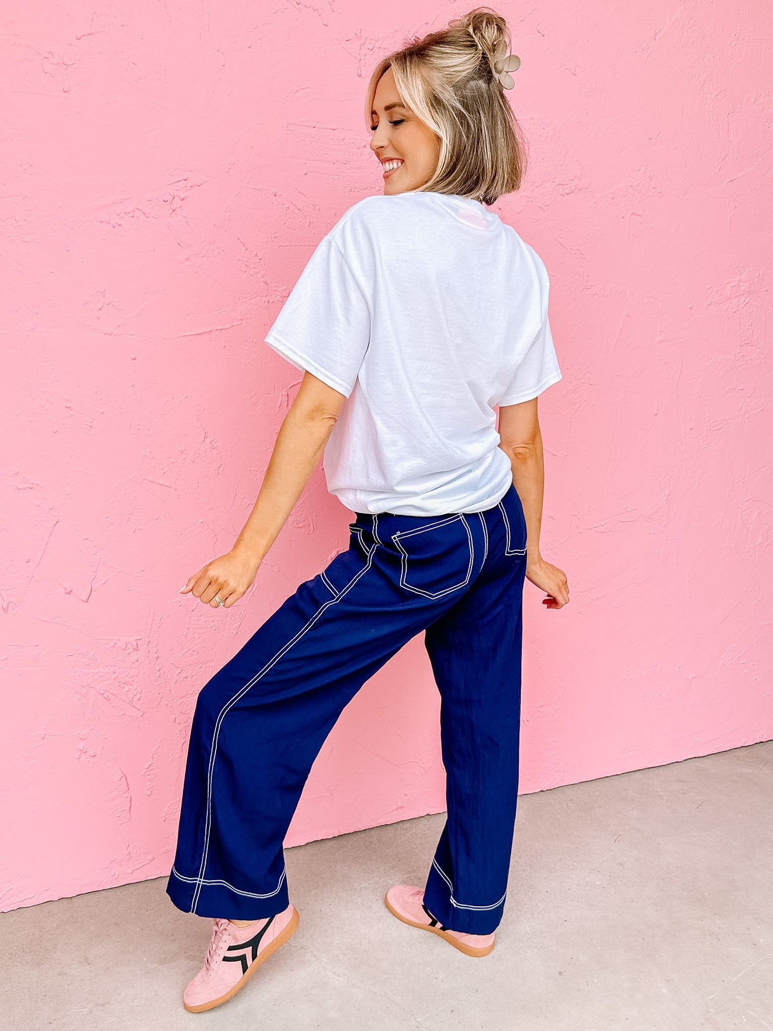 Hensley Belted Wide Leg Pants