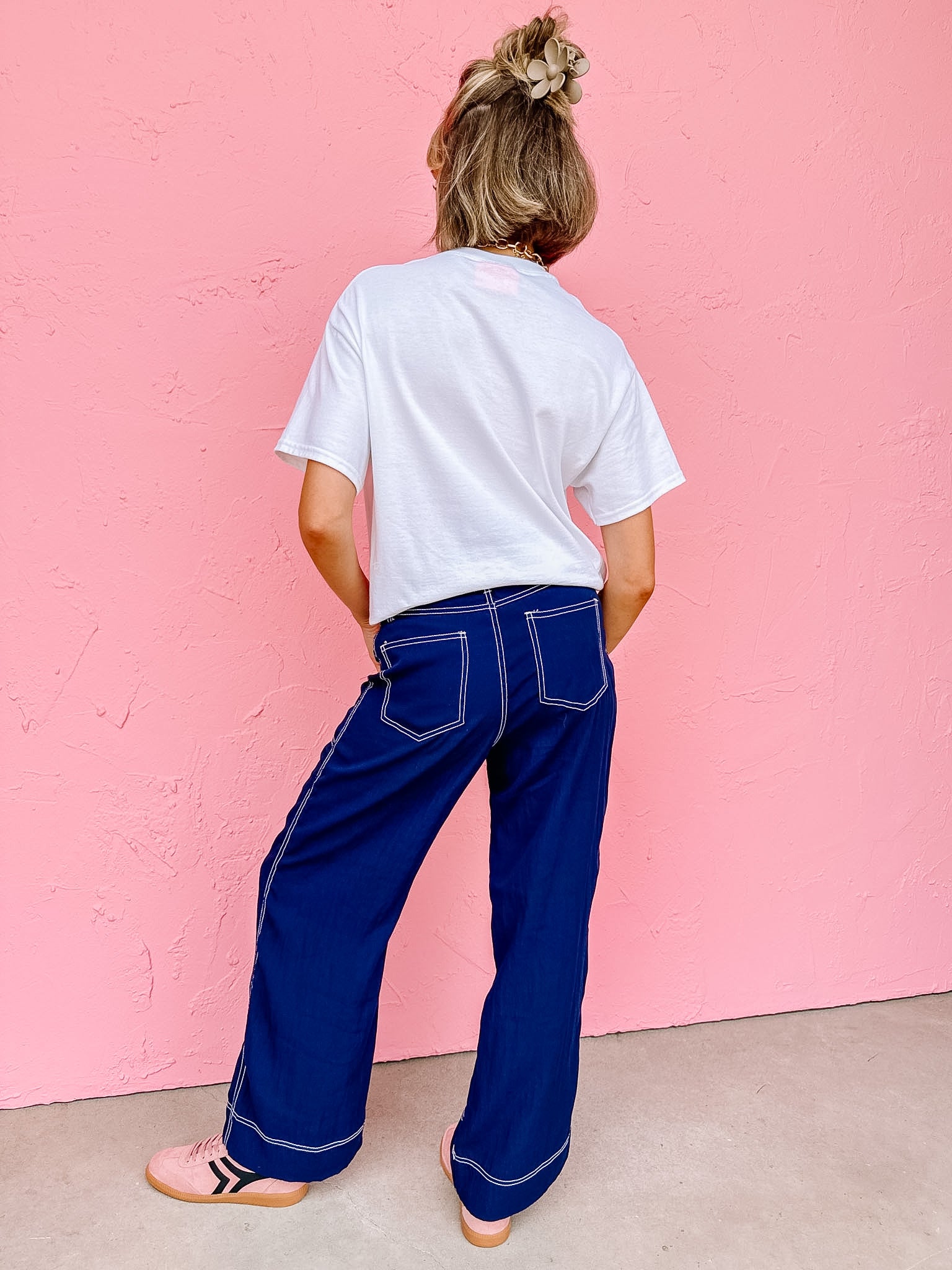 Hensley Belted Wide Leg Pants