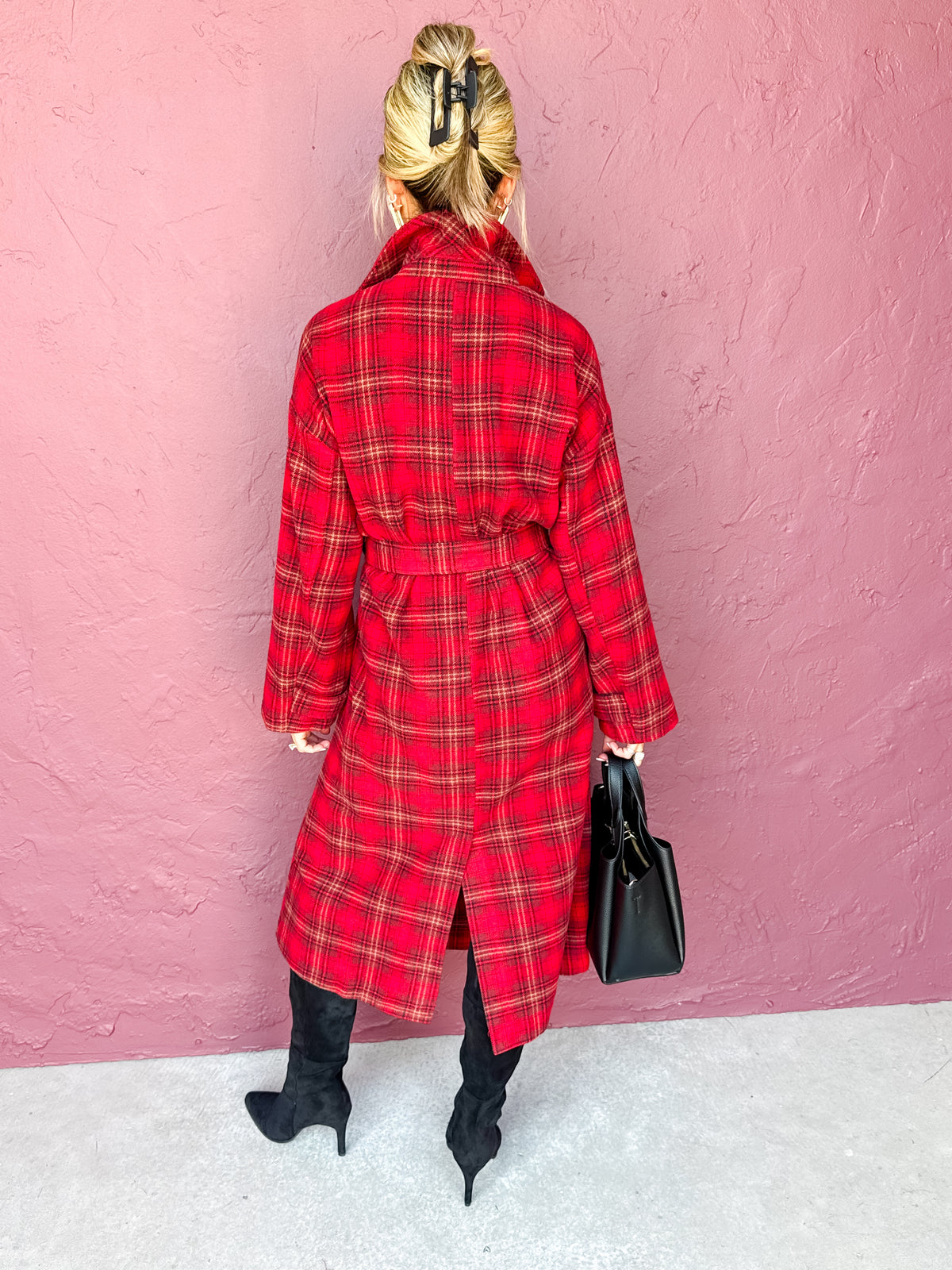 Holly Plaid Trench Coat