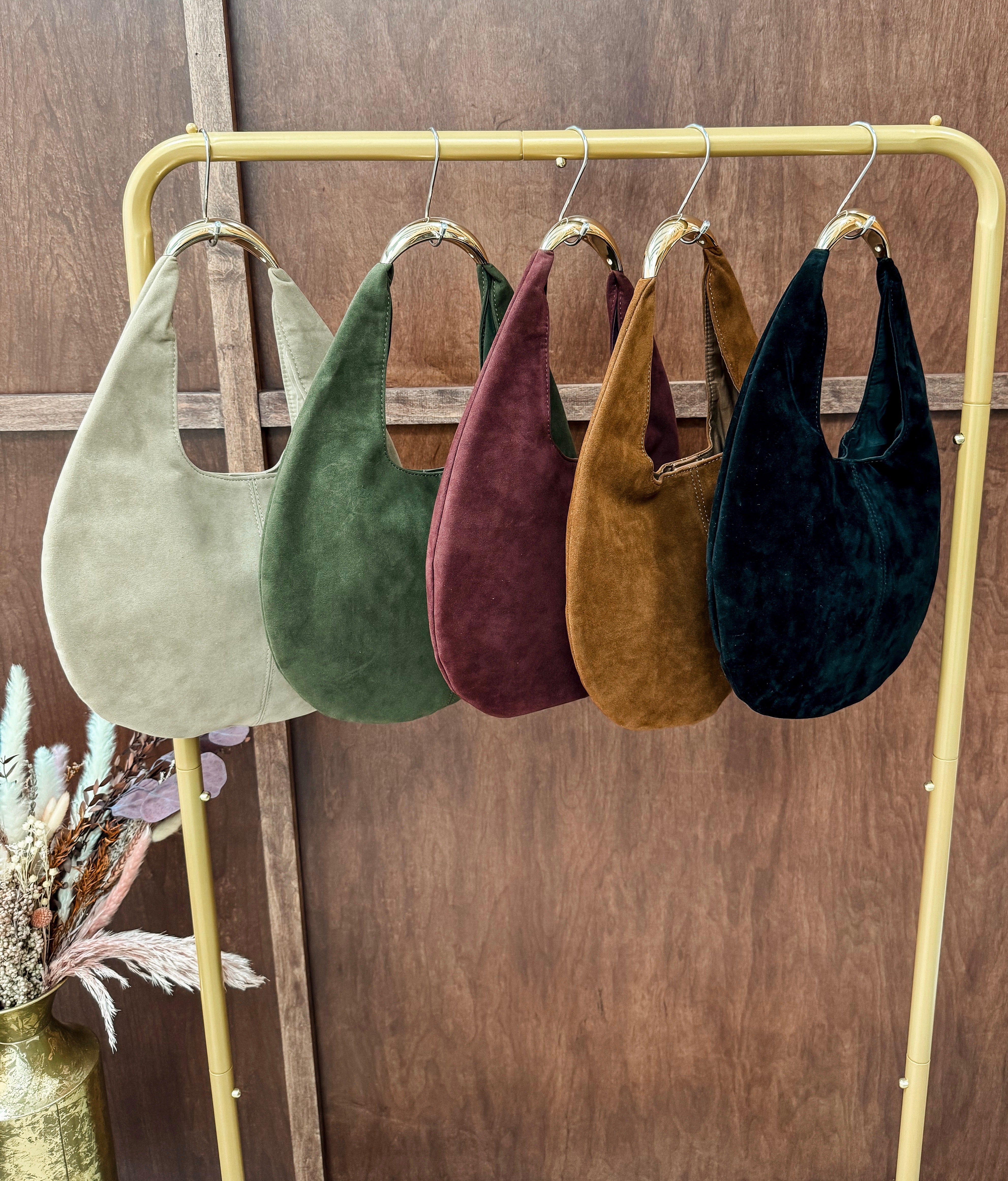 The Juliette Faux Suede Leather Hobo Bag
