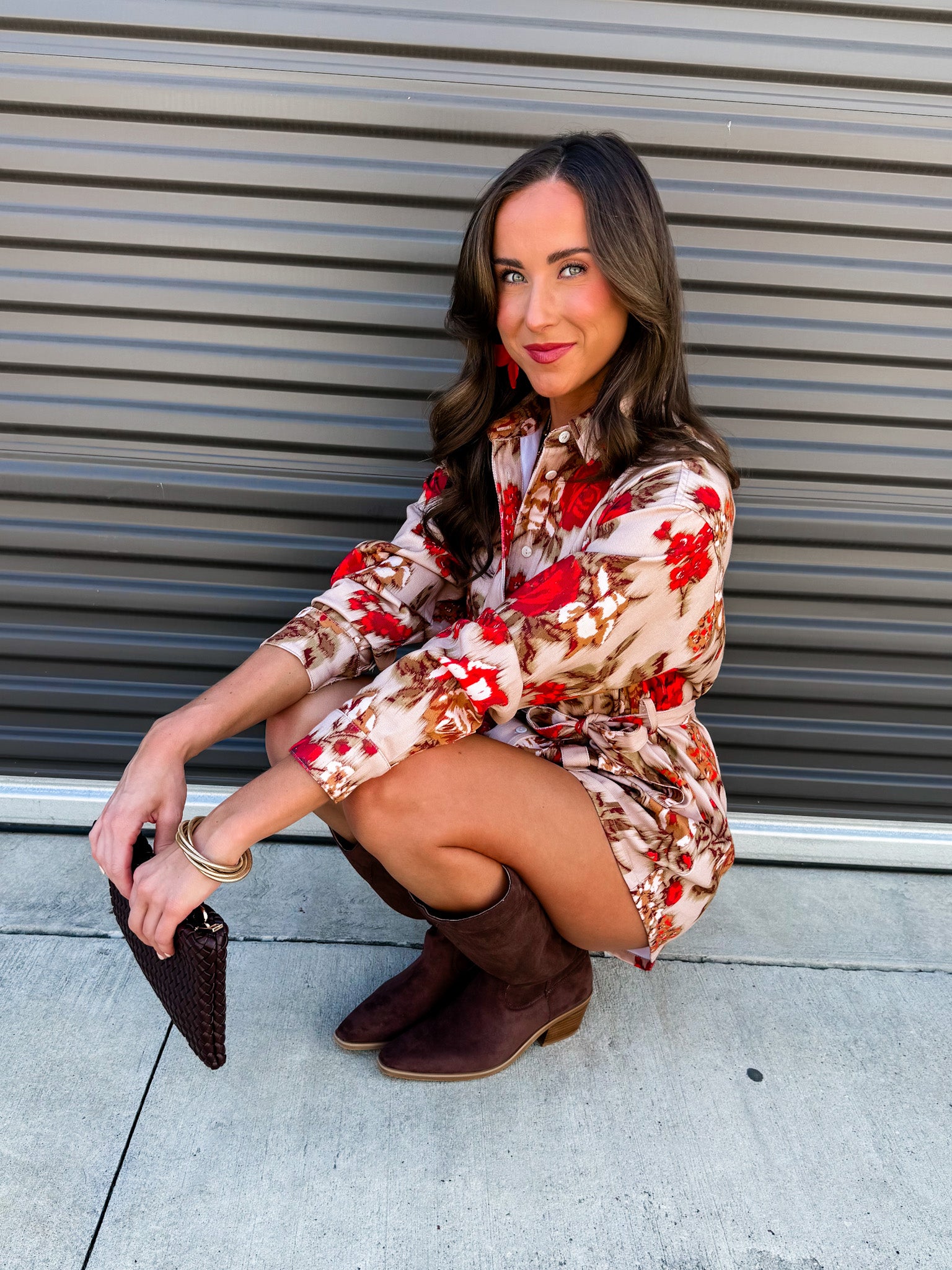 Garden Harvest Floral Tie Waist Romper