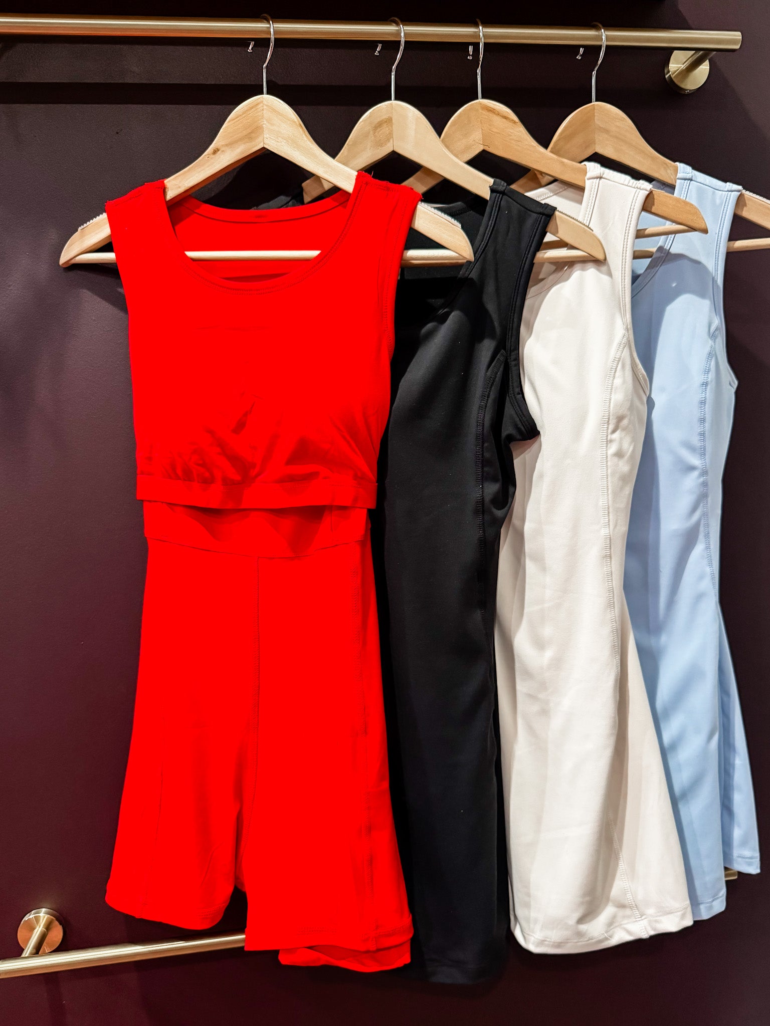 Sleek Serve Active Mini Dress-Red