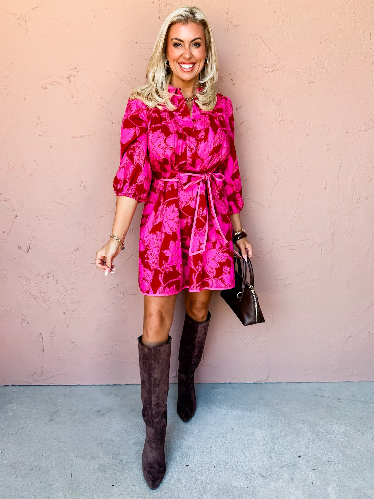 Charm Shift Floral Mini Dress