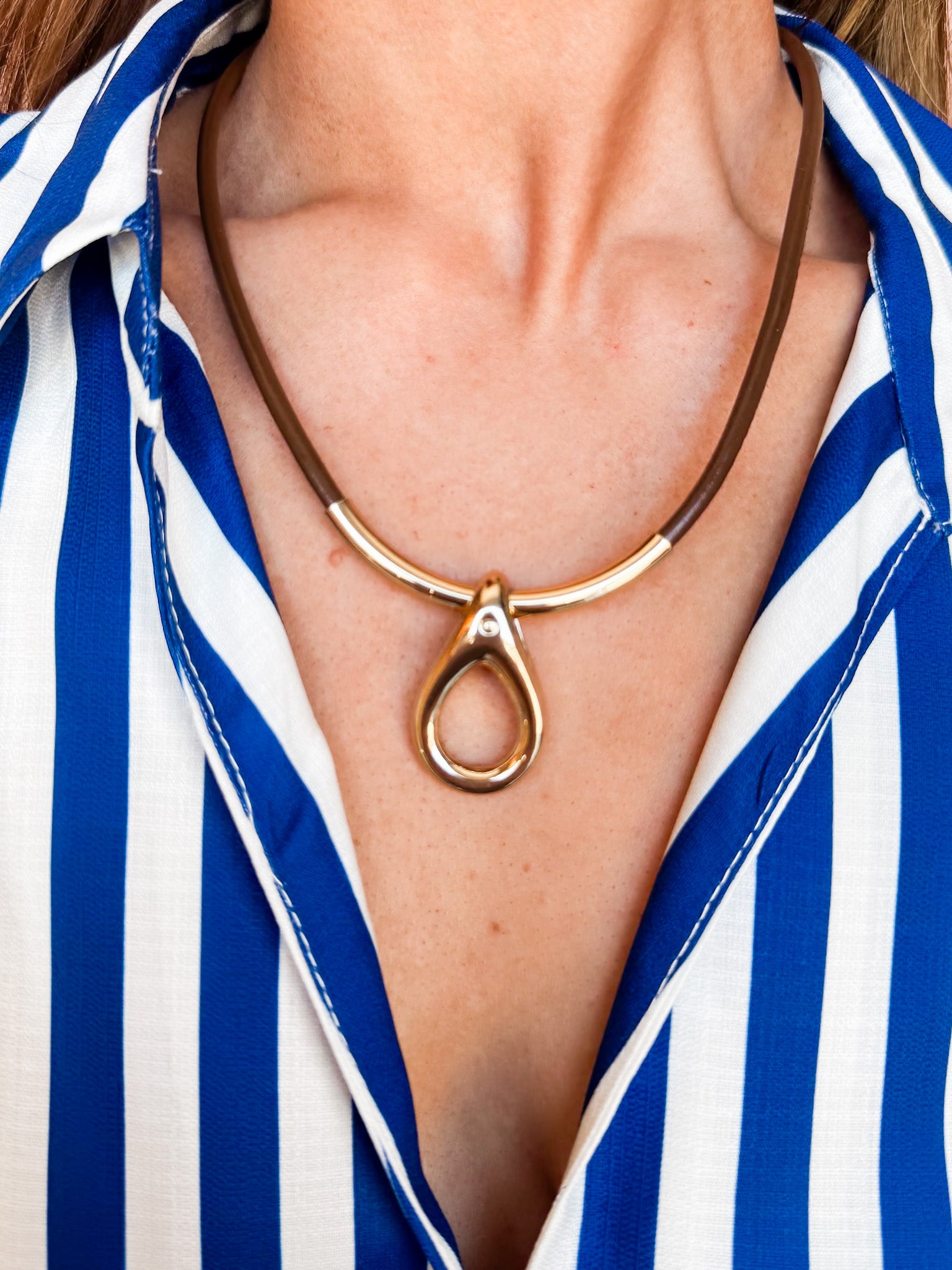 City Sleek Loop Drop Necklace