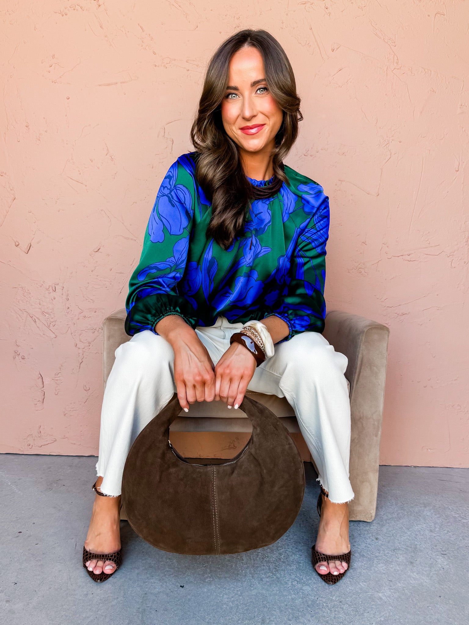 Luxe Garden Floral Satin Top