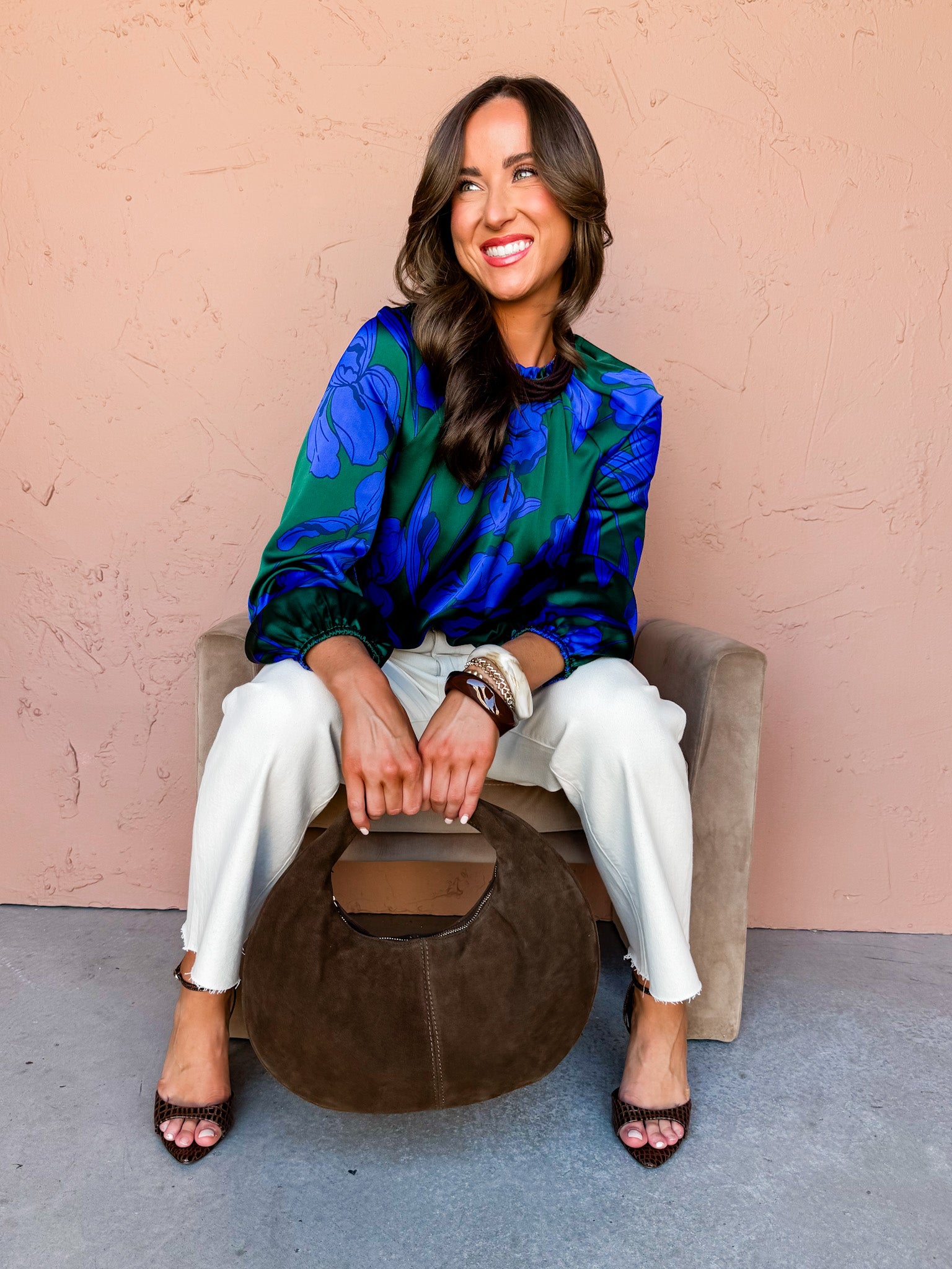 Luxe Garden Floral Satin Top