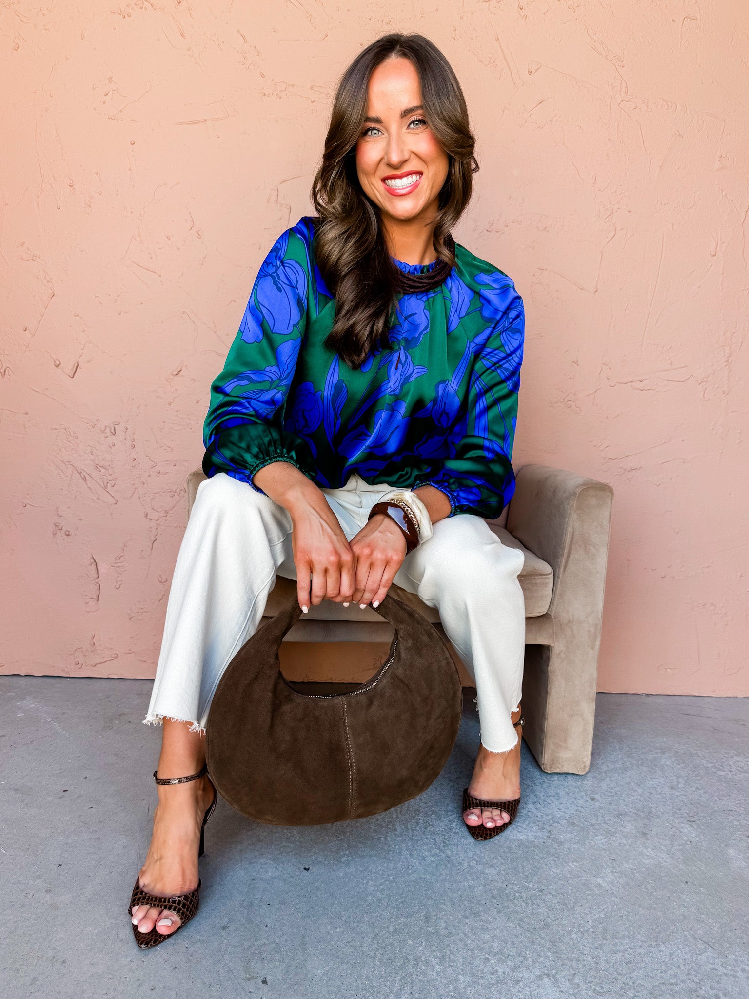 Luxe Garden Floral Satin Top