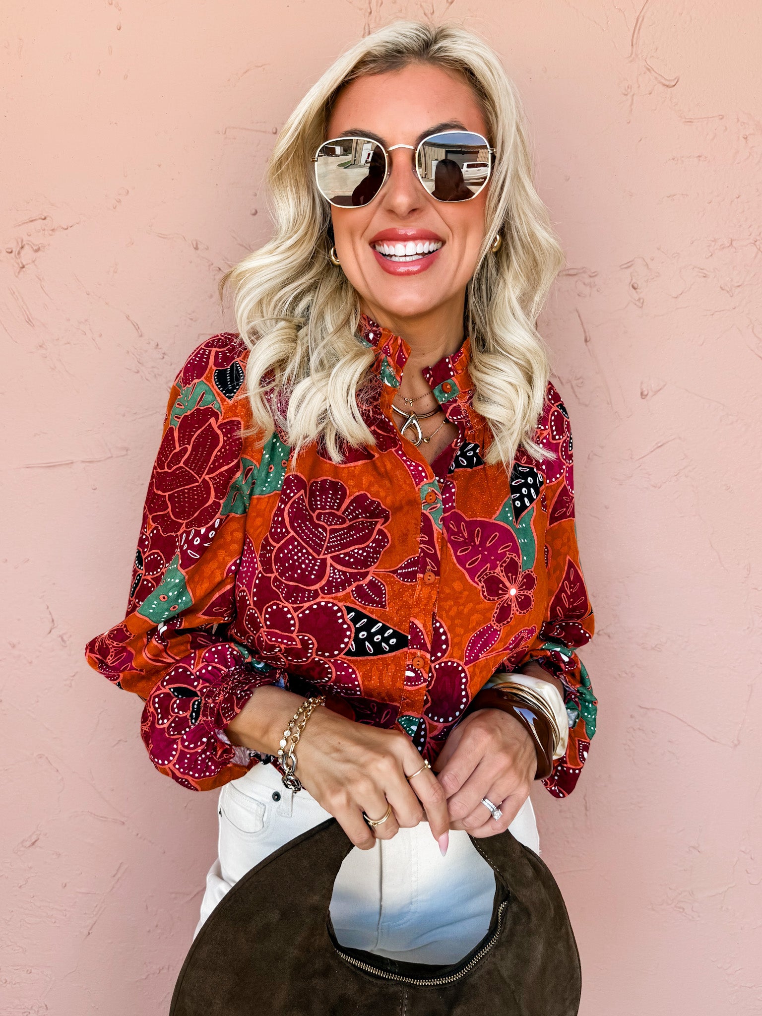 Copper Vale Floral Top