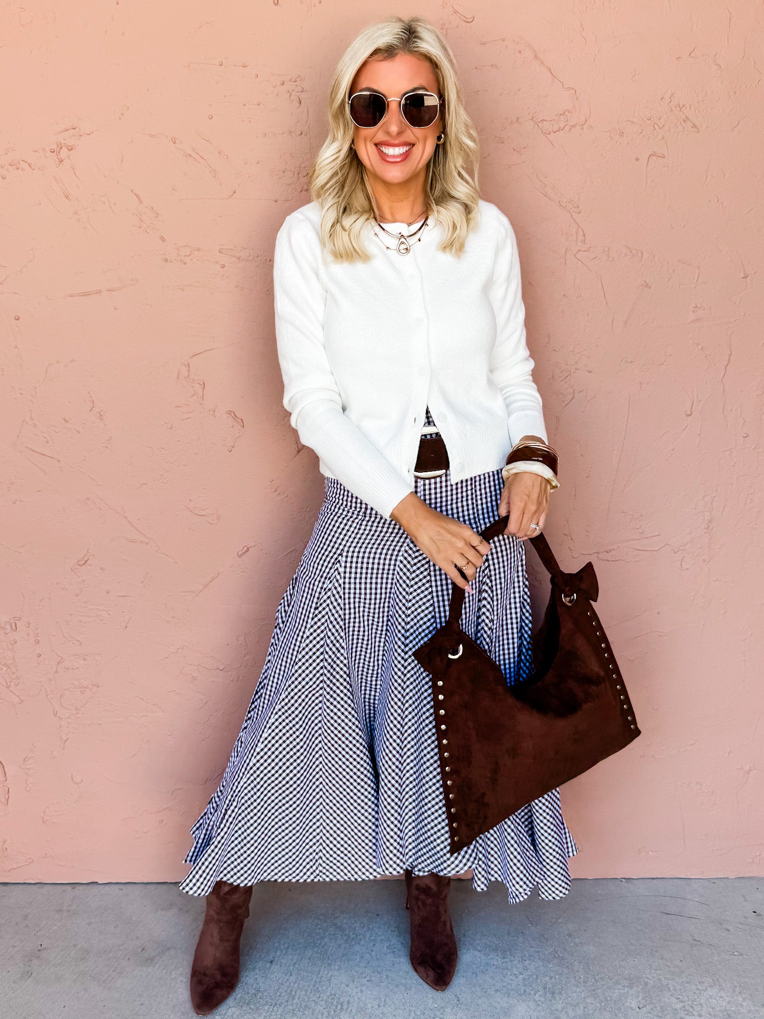 Crew Connection Button Front Cardigan-Off White