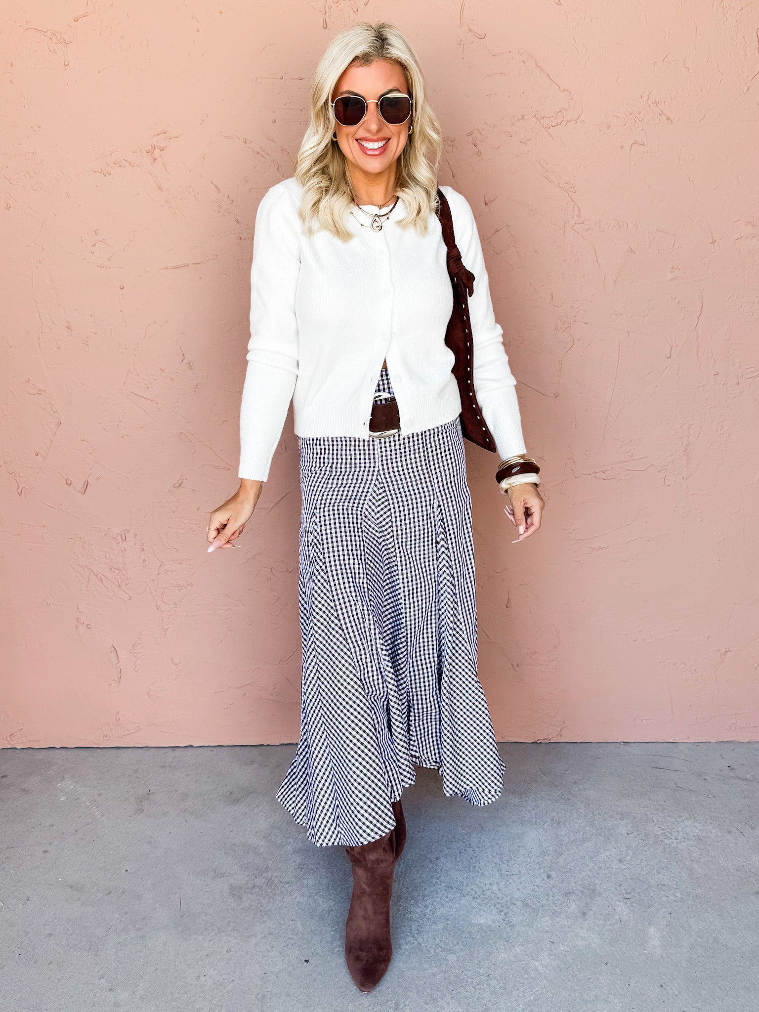 Crew Connection Button Front Cardigan-Off White