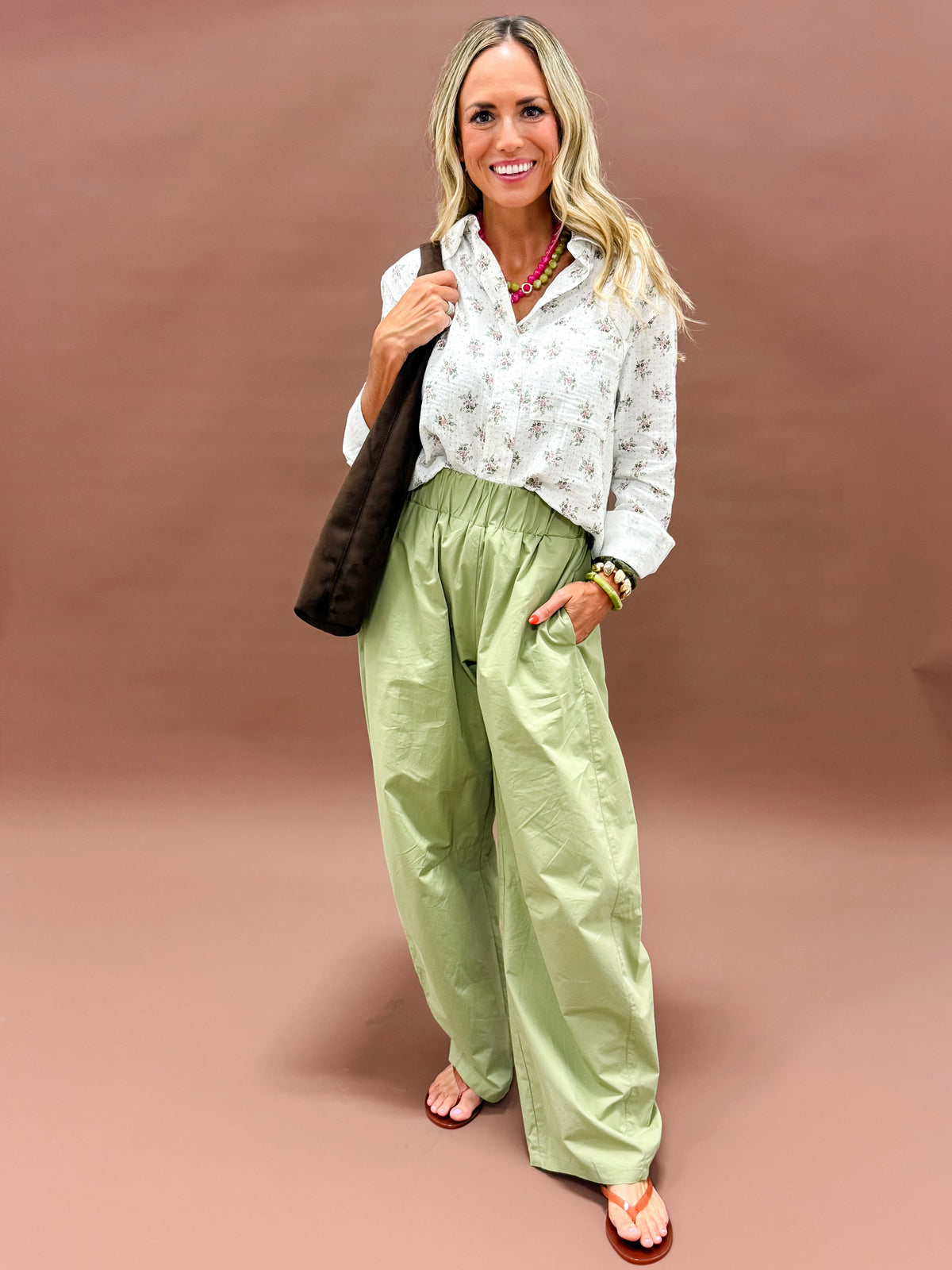 Cleo Gauze Button Down Floral Shirt