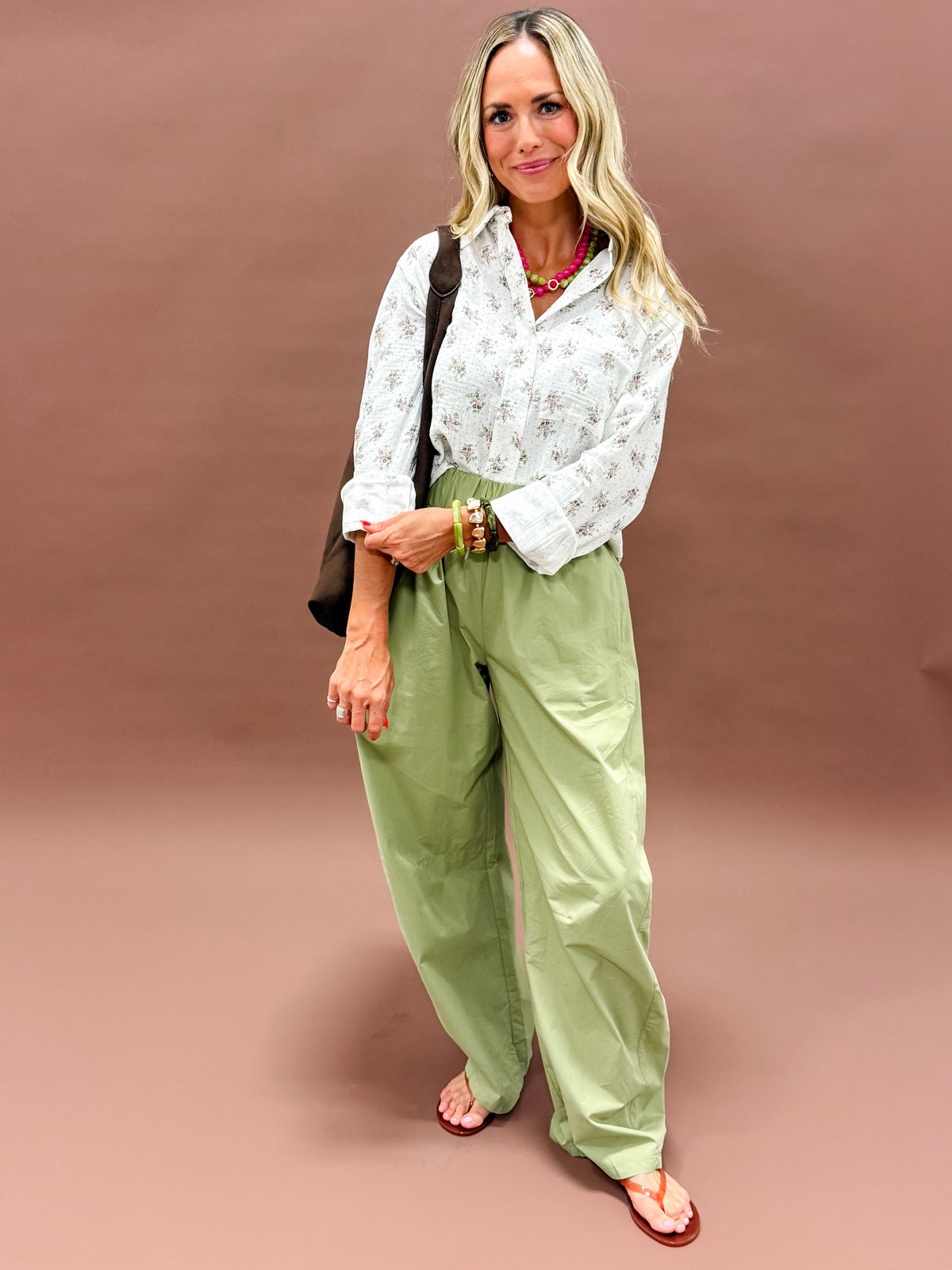 Cleo Gauze Button Down Floral Shirt
