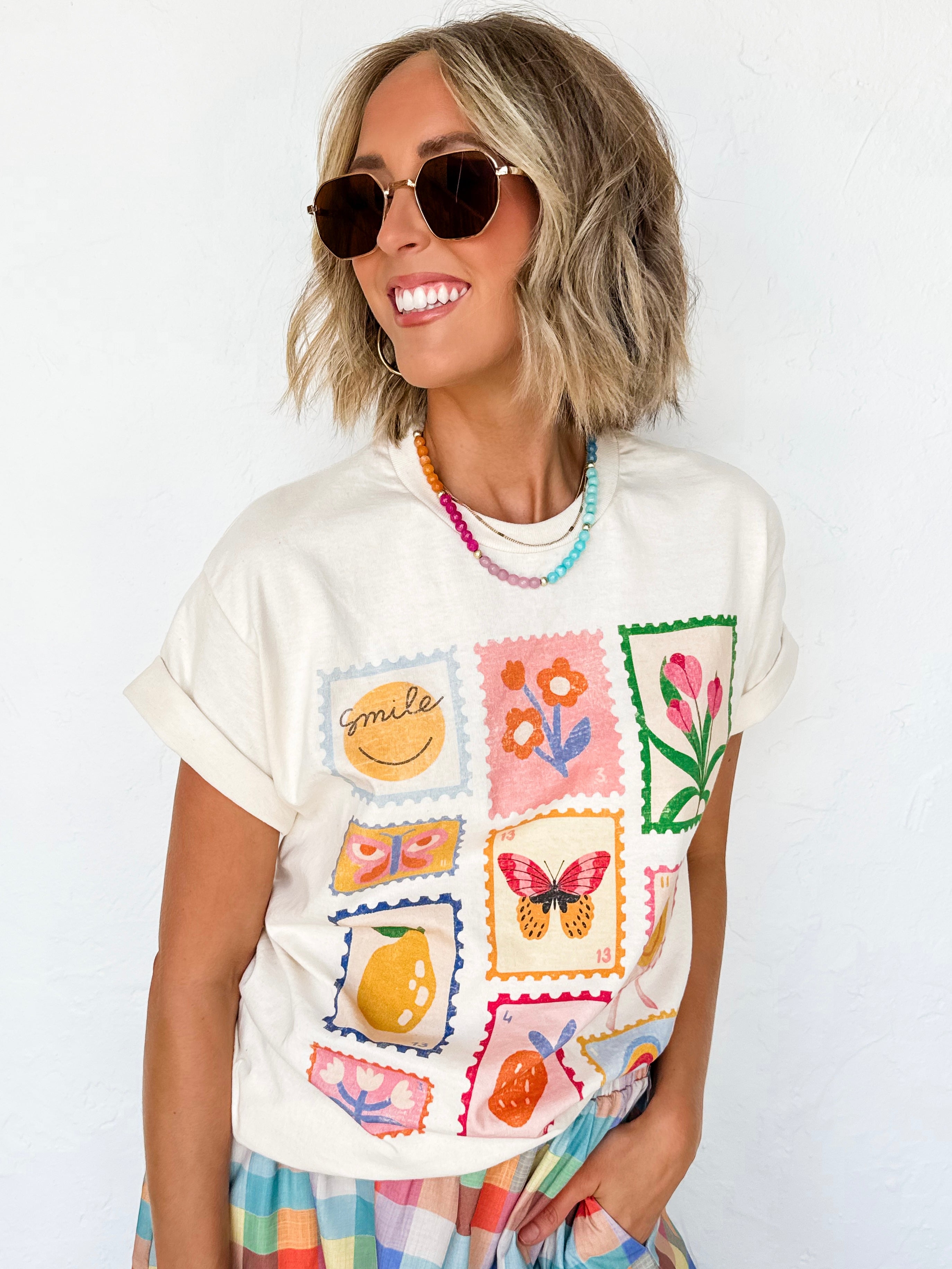 Good Vibes Stamps Graphic Tee