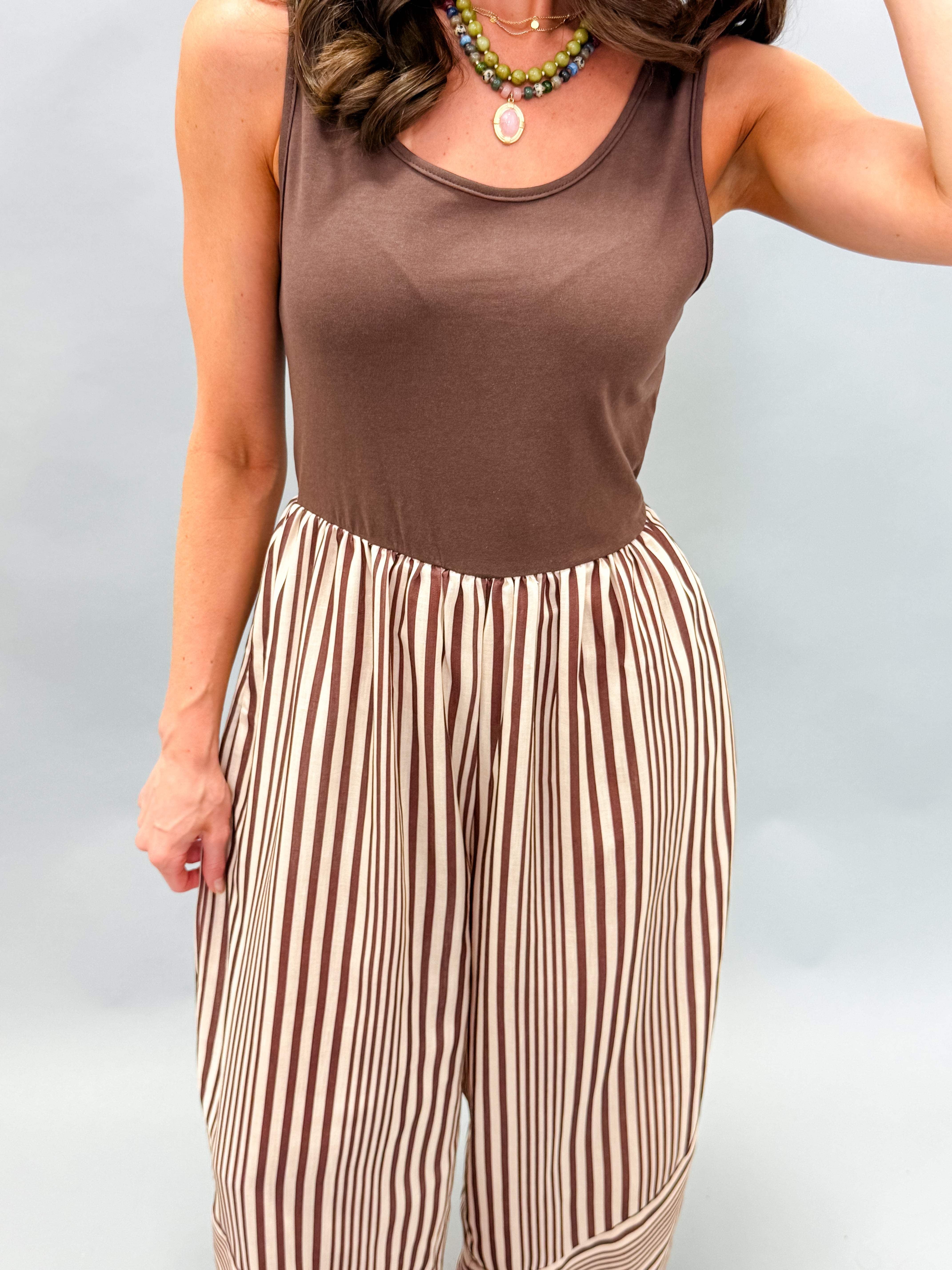 Raley Boho Striped Jumpsuit