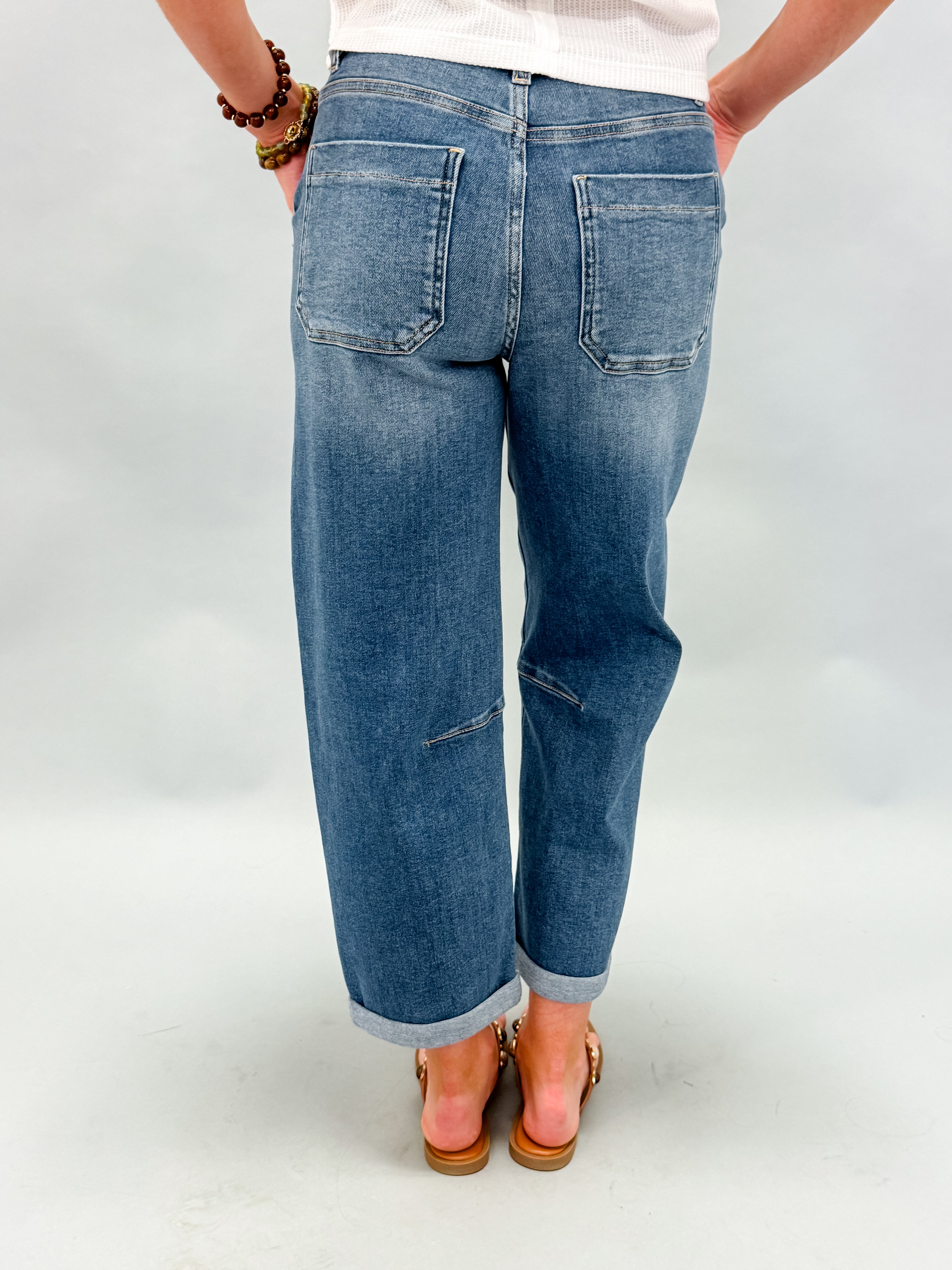 Murphy Loose Fit Roll Up Barrel Jeans