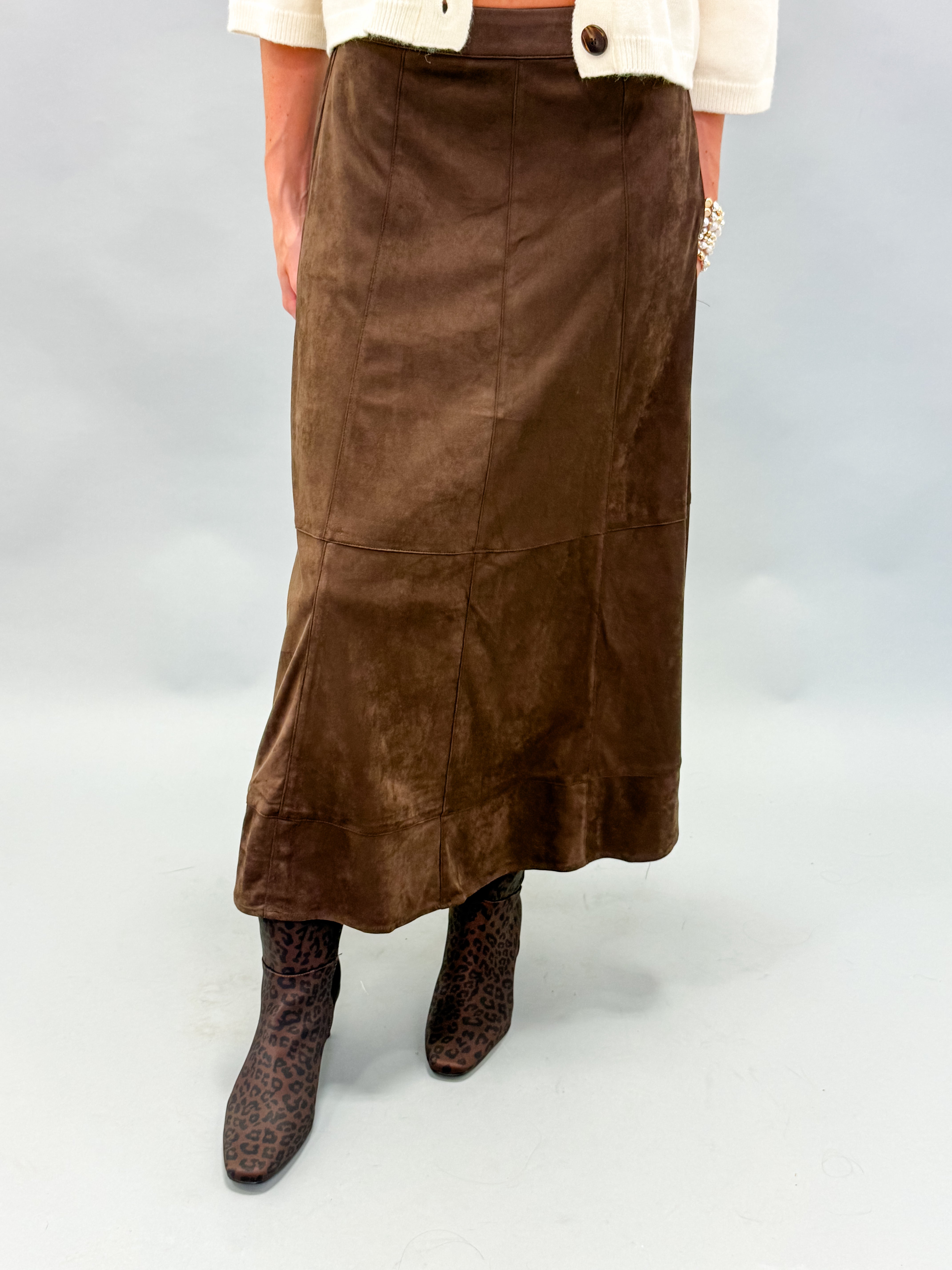 Savannah Suede Midi Skirt
