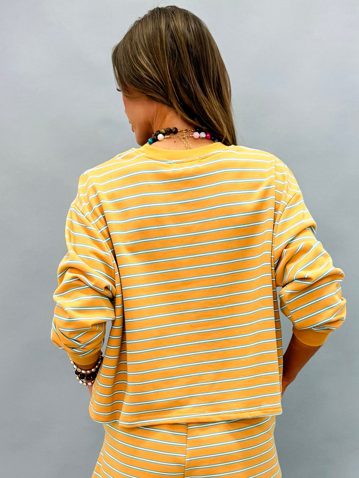 Jilly Striped Crewneck Top